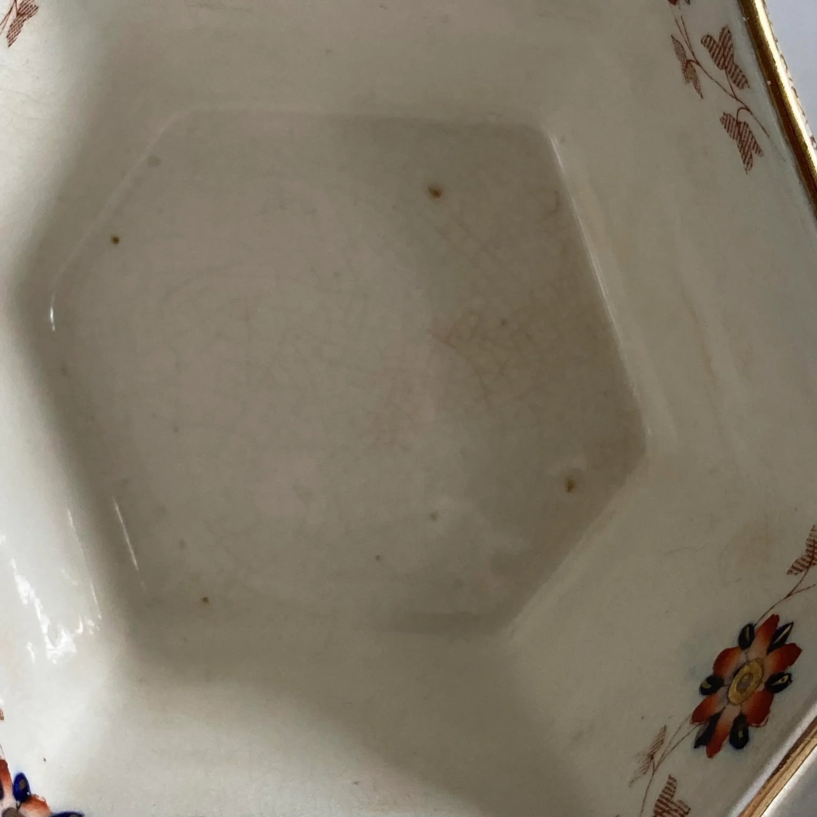 1890s, Ridgways Stoke on Trent Staffordshire Cream & Open Sugar Bowl Set with Hand Painted Floral De - 7