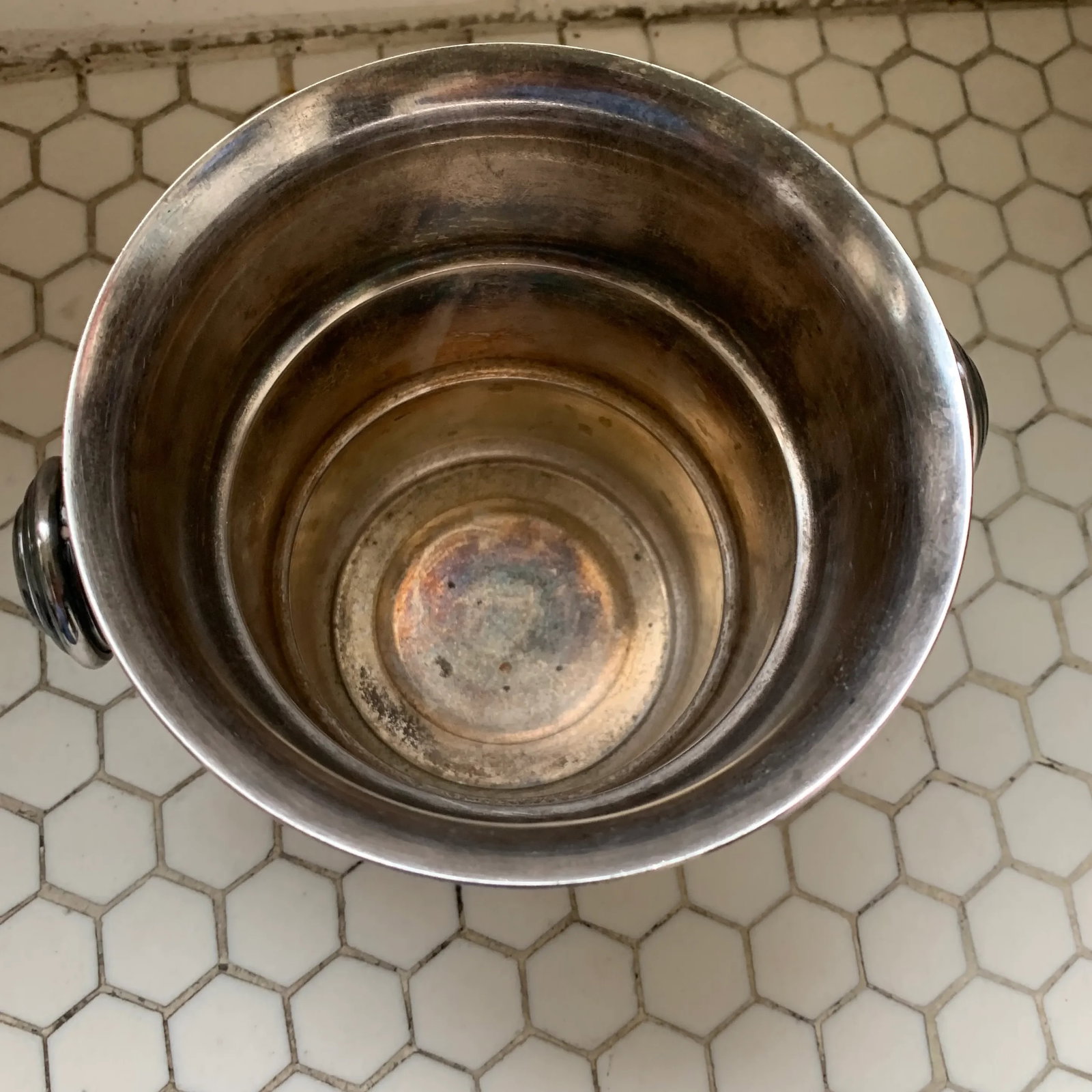 Mid Century Silver Engraved Mini Champagne Bucket 1957 - 11