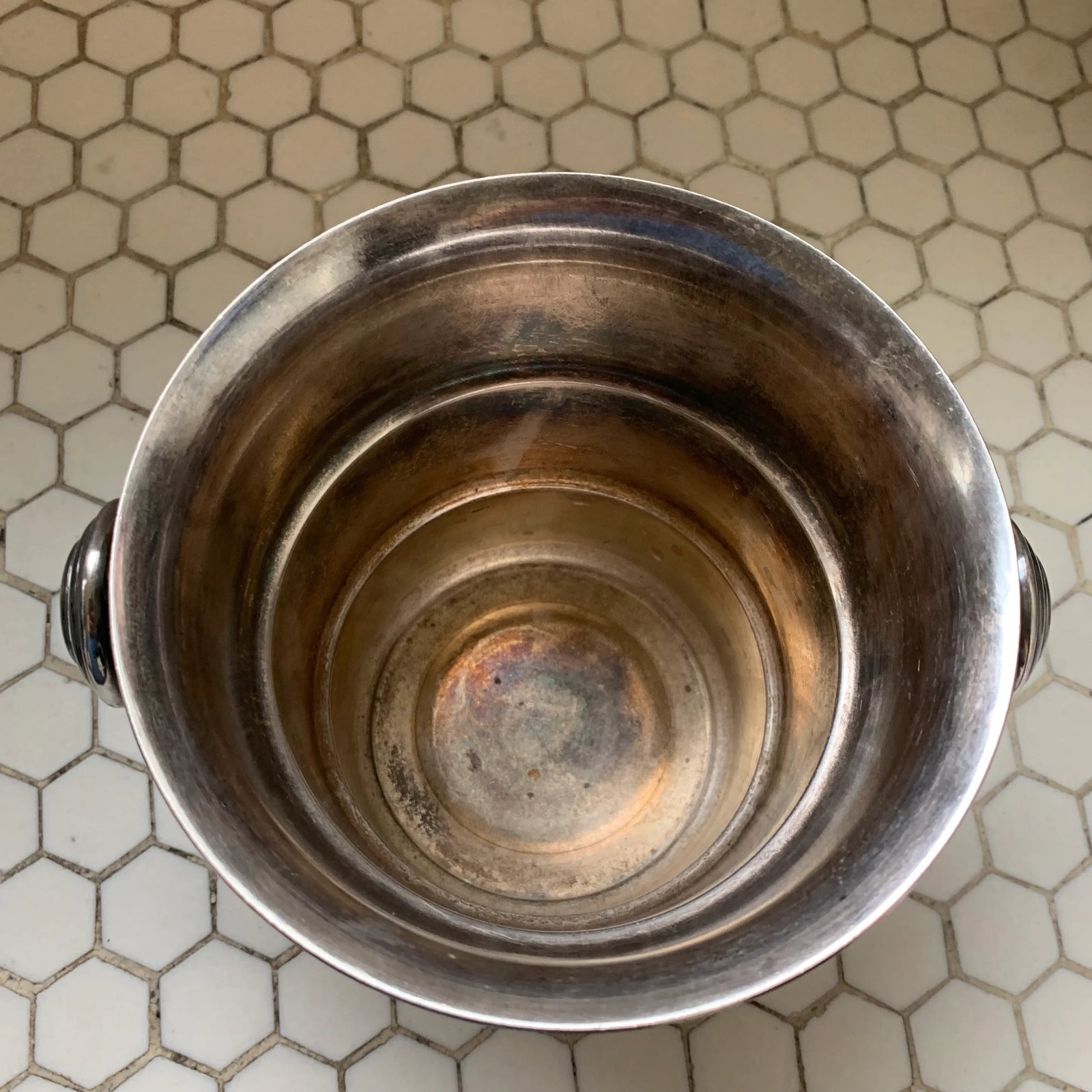 Mid Century Silver Engraved Mini Champagne Bucket 1957 - 4