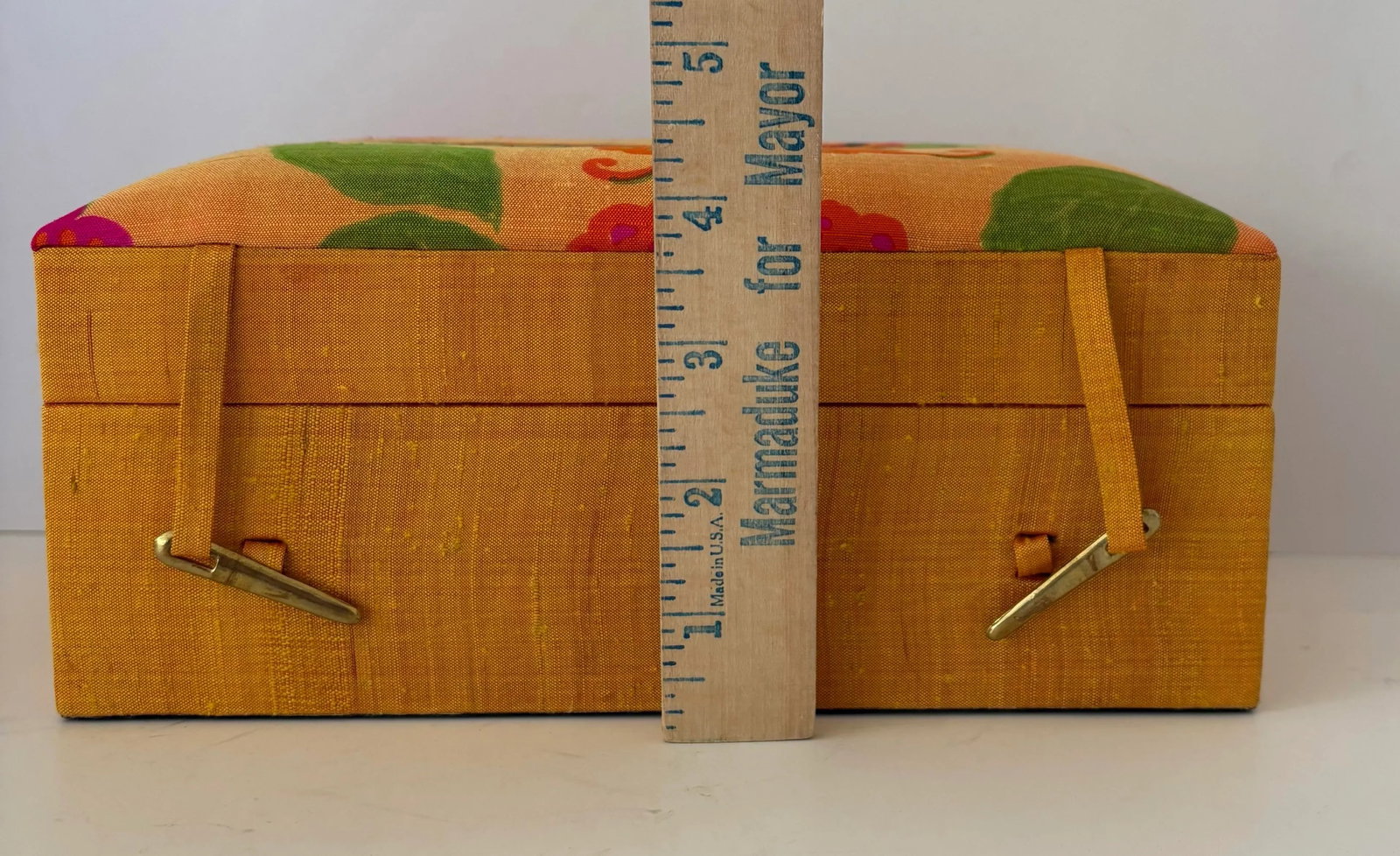 1970s Handwoven Thai Silk Butterfly Jewelry Box With Ring Rolls - 11