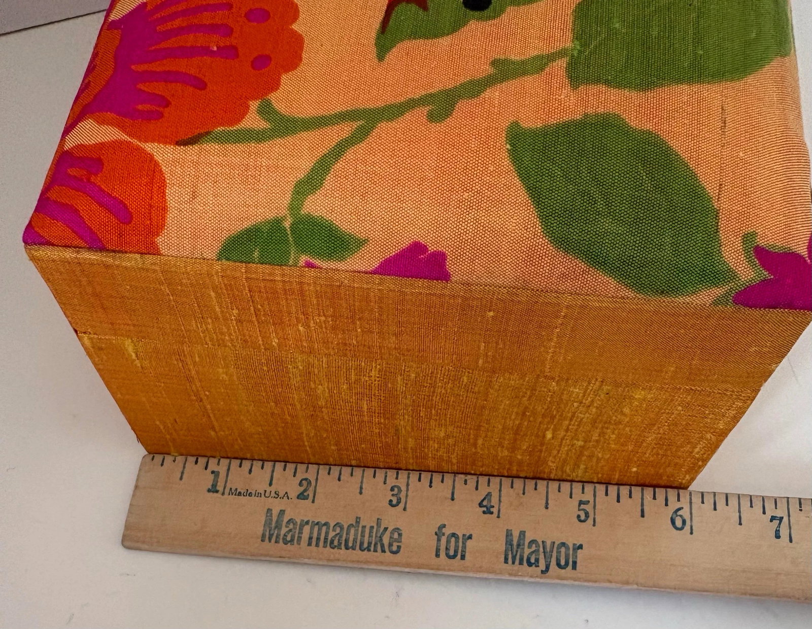 1970s Handwoven Thai Silk Butterfly Jewelry Box With Ring Rolls - 12