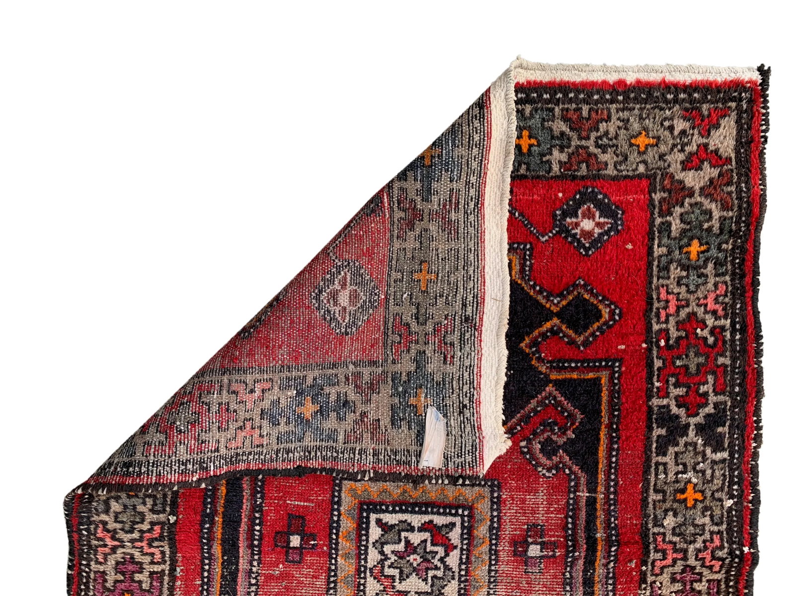 Vintage Wool Motif Rug-3'2'x4'4" - 4