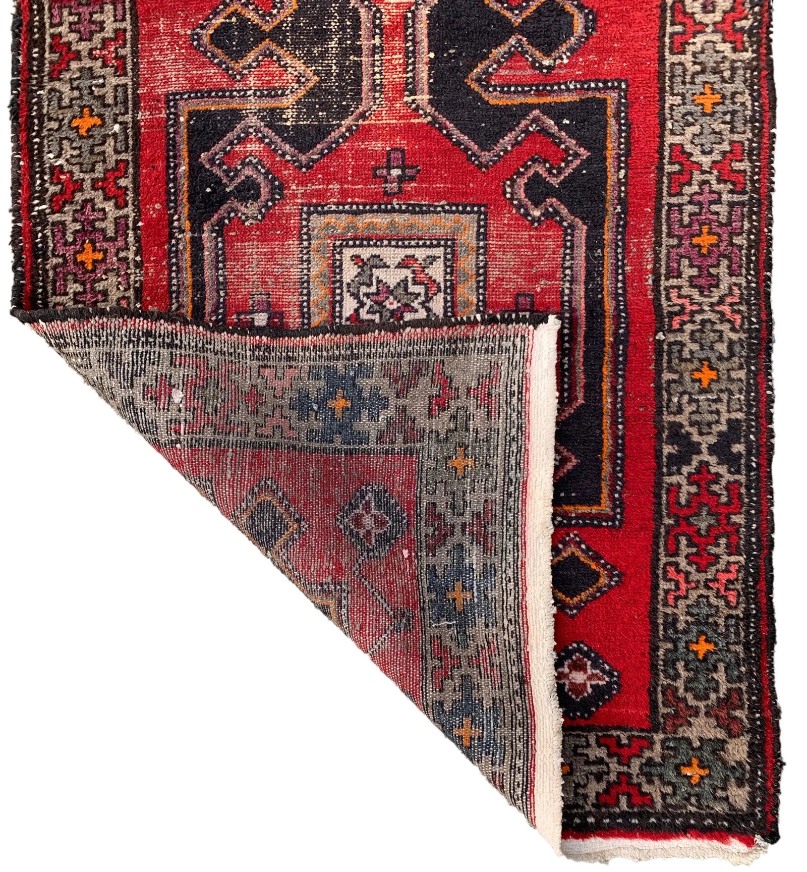 Vintage Wool Motif Rug-3'2'x4'4" - 5