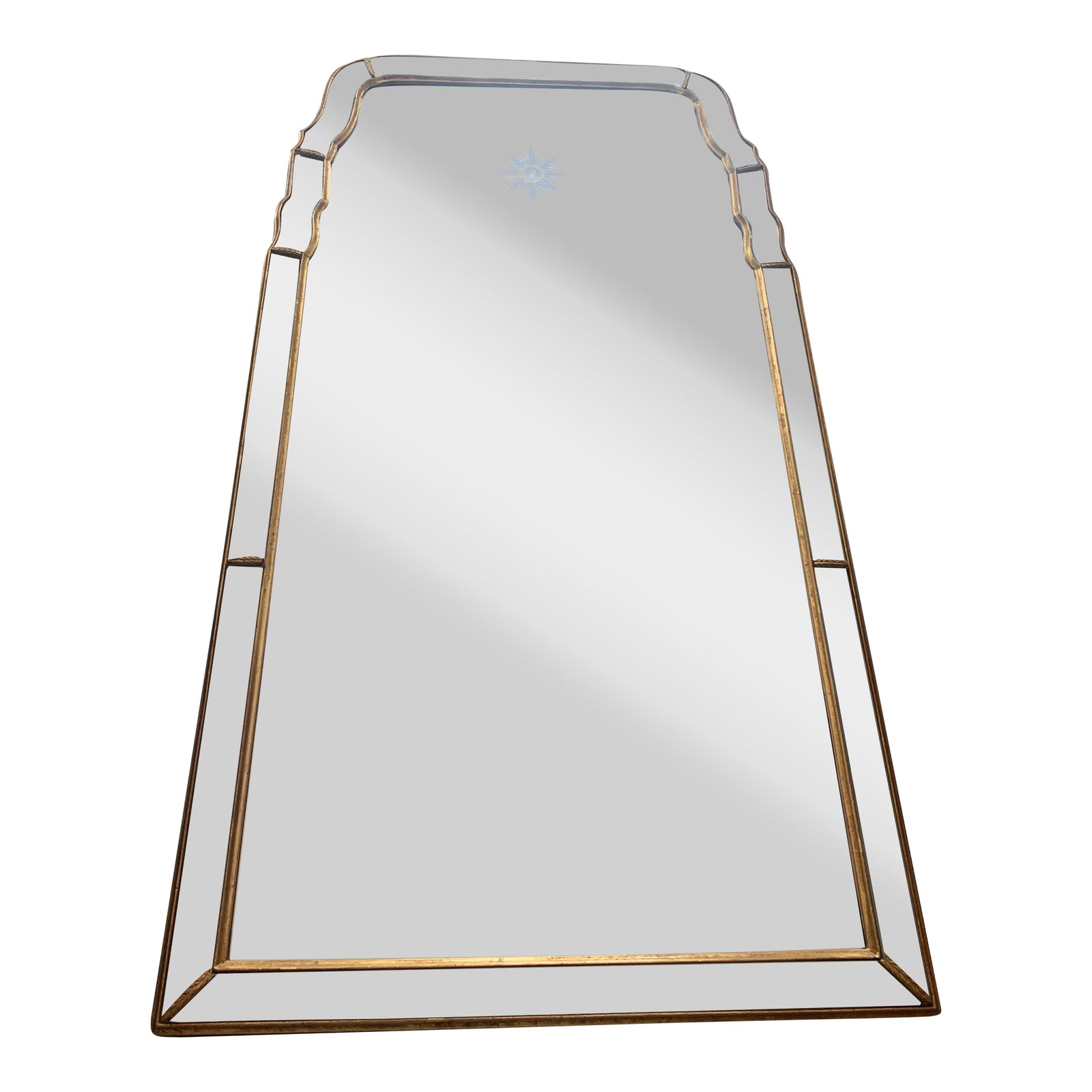 Late 20th Century Nyc Mirror Fair Large Wall Mirror: Mirror Fair Wall Mirror Beveled glass Detailed Great condition Condition: Alterations: Original Condition Unaltered Imperfections: Some Imperfections Condition Notes: No visible damage Origin: United