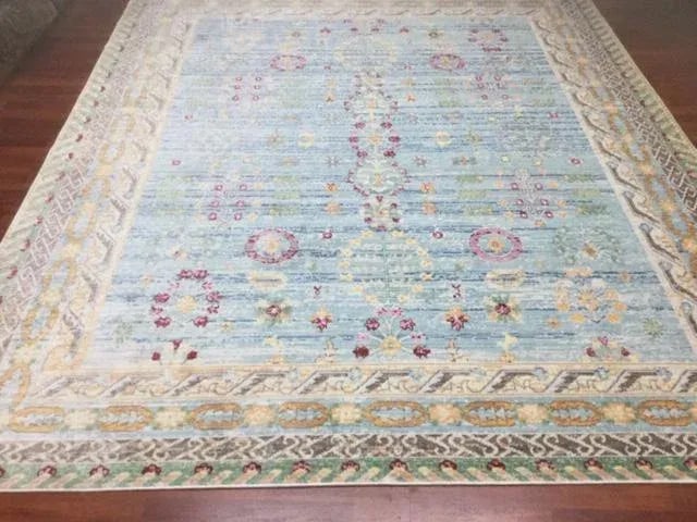 Turkish Oushak Design Silk Rug-Excellent , 8ex10"5" - 2