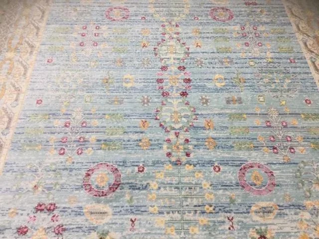 Turkish Oushak Design Silk Rug-Excellent , 8ex10"5" - 3