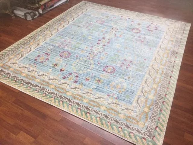 Turkish Oushak Design Silk Rug-Excellent , 8ex10"5" - 6