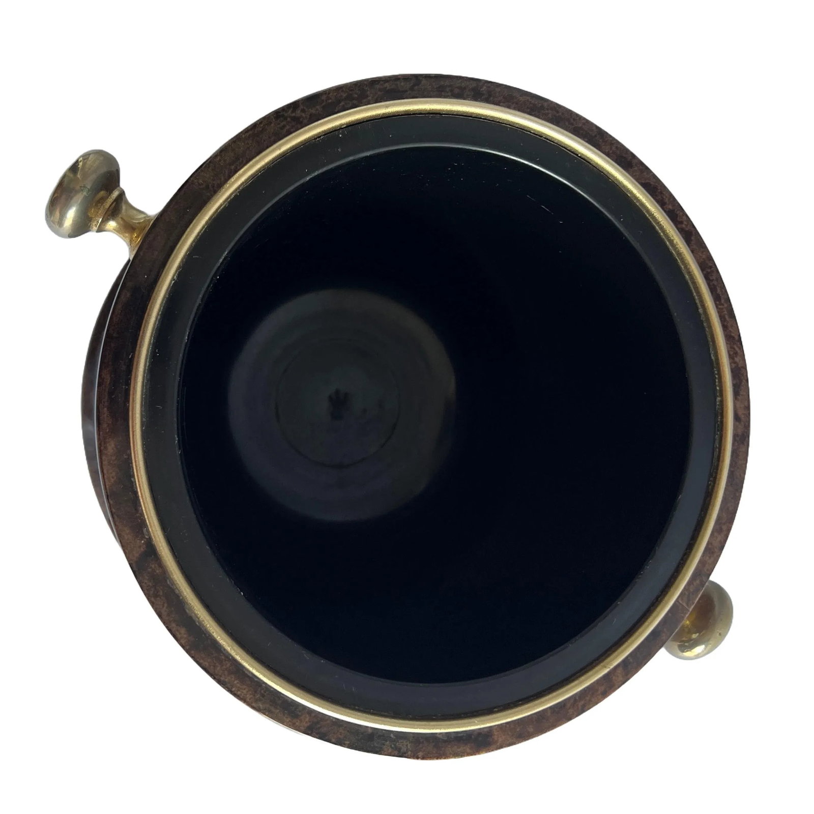 1960s Aldo Tura Lacquered Goat Skin and Brass Ice Bucket - 6