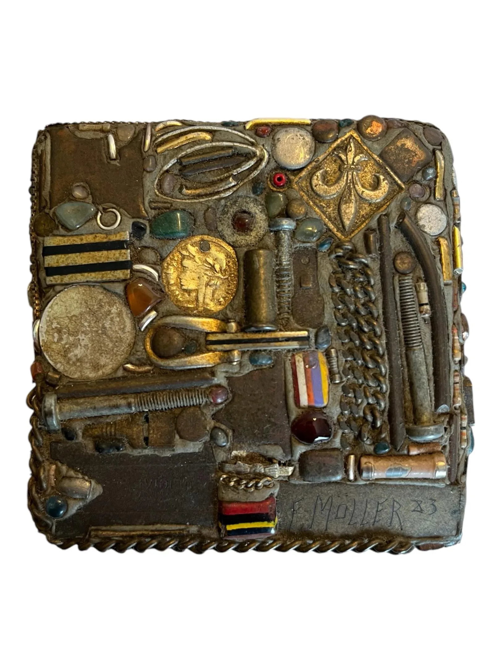 1980s Pair of Decorative Boxes With Found Objects by Brazilian Sculptor Francisco Moller - 5