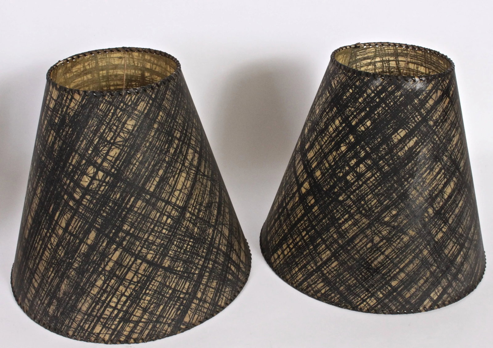 1950 P. Sanfilippo California Modern Black & White Chalkware Table Lamps - a Pair - 6
