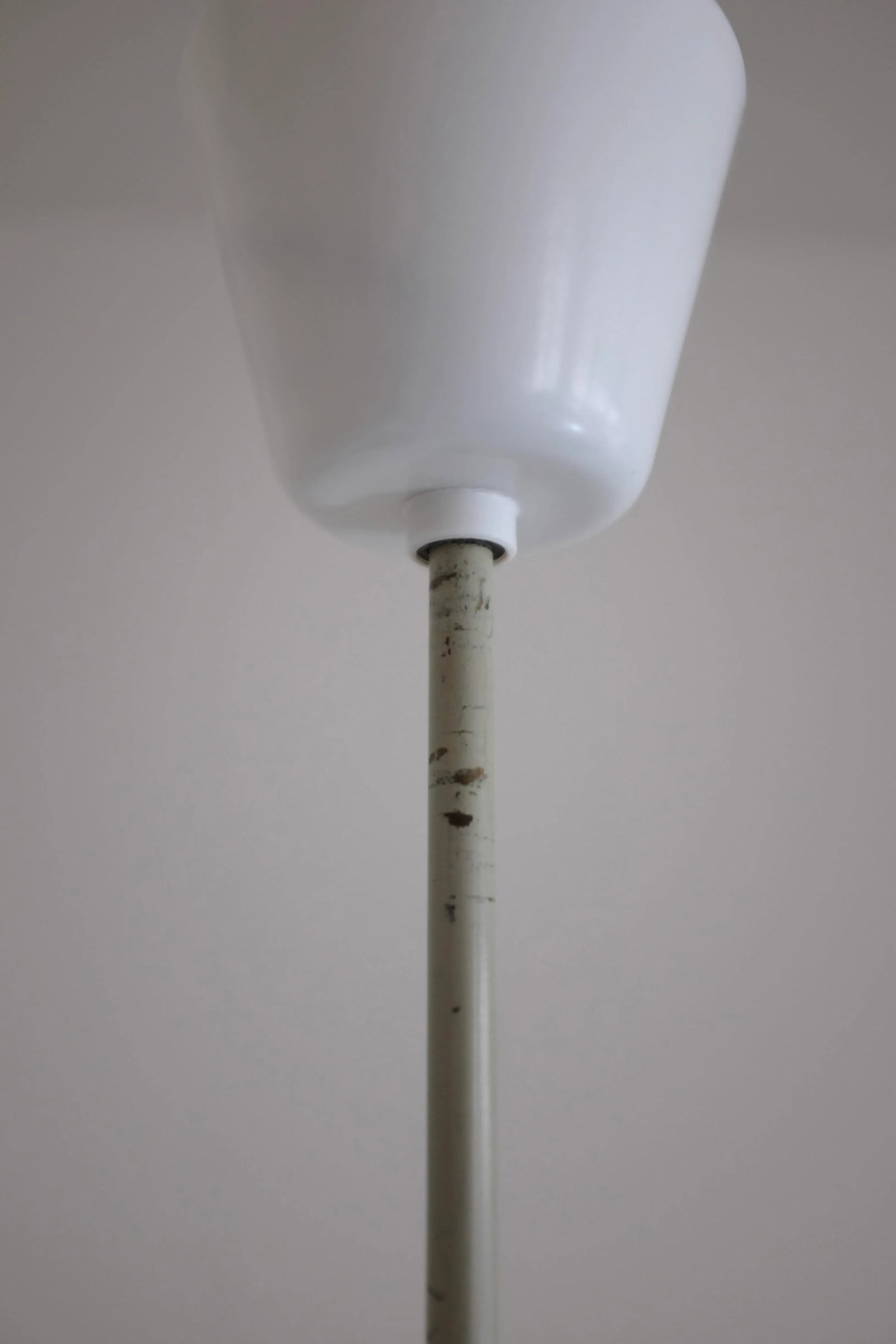 Swedish Mid-Century Round Metal and Glass Pendant - 6