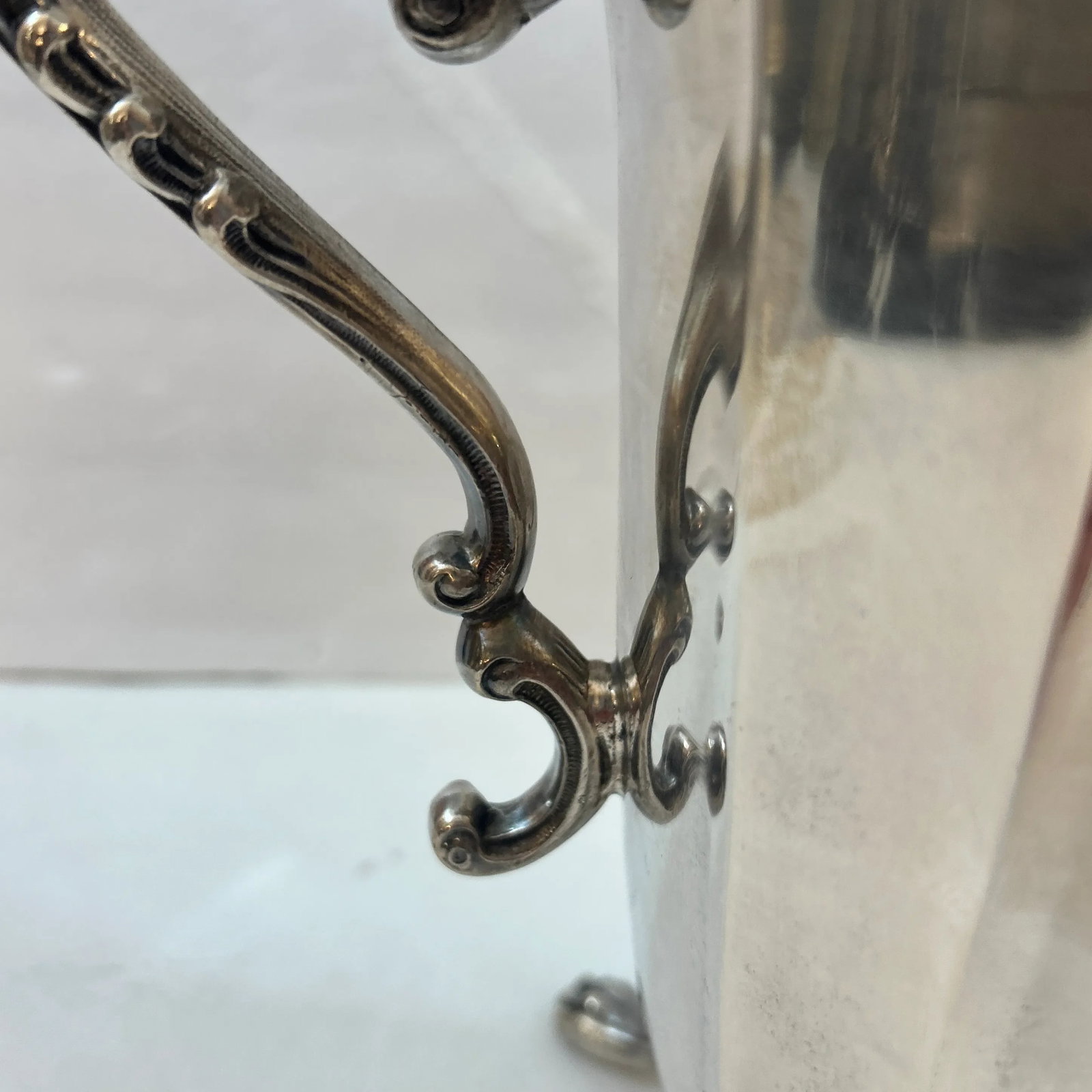 Victorian Silver Plate Footed Pitcher - 6