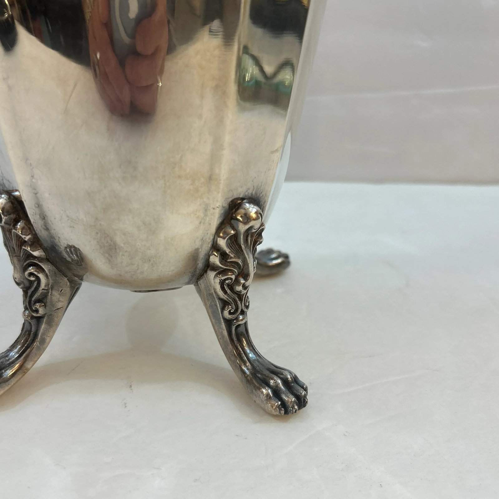 Victorian Silver Plate Footed Pitcher - 7