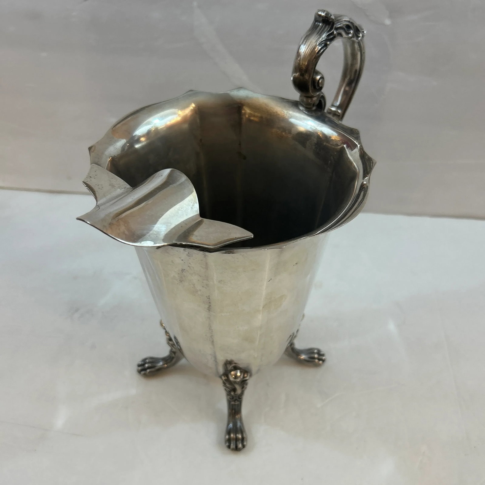 Victorian Silver Plate Footed Pitcher - 8
