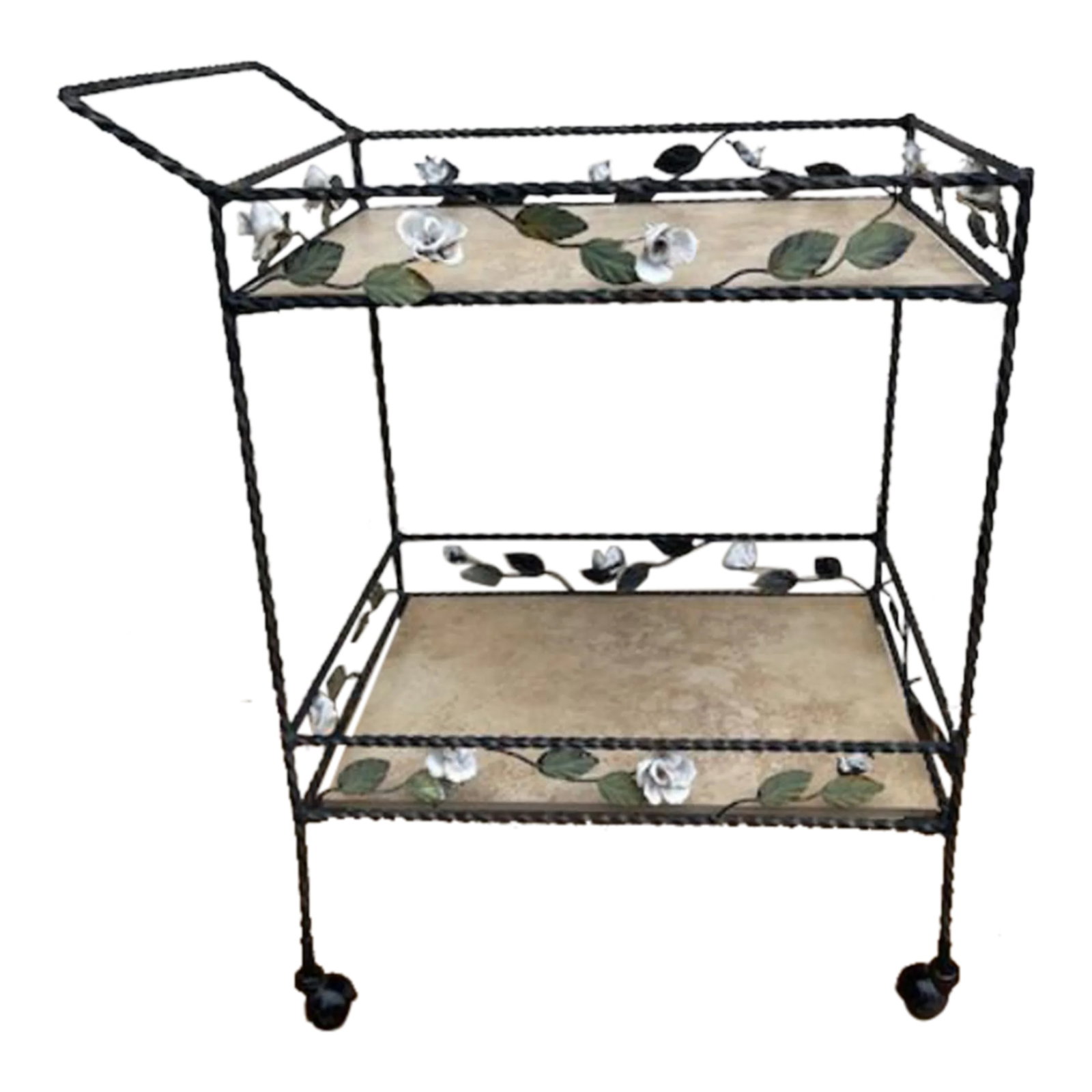 Wrought Iron Bar Cart, Vintage (1 of 13)