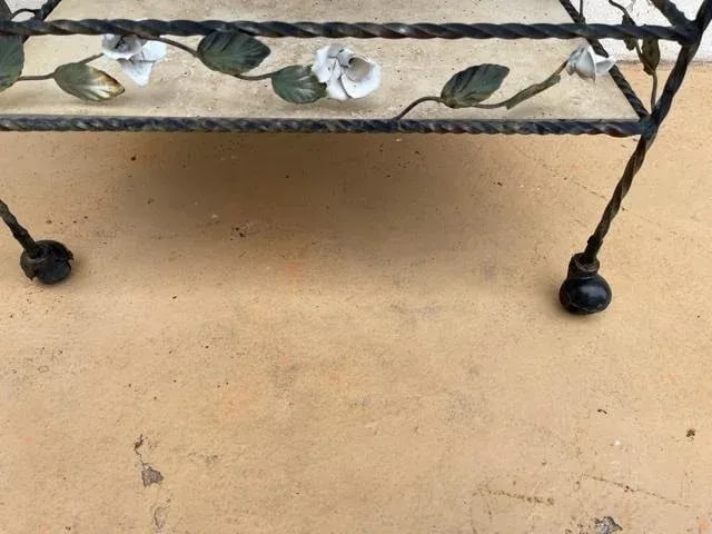 Wrought Iron Bar Cart, Vintage - 8