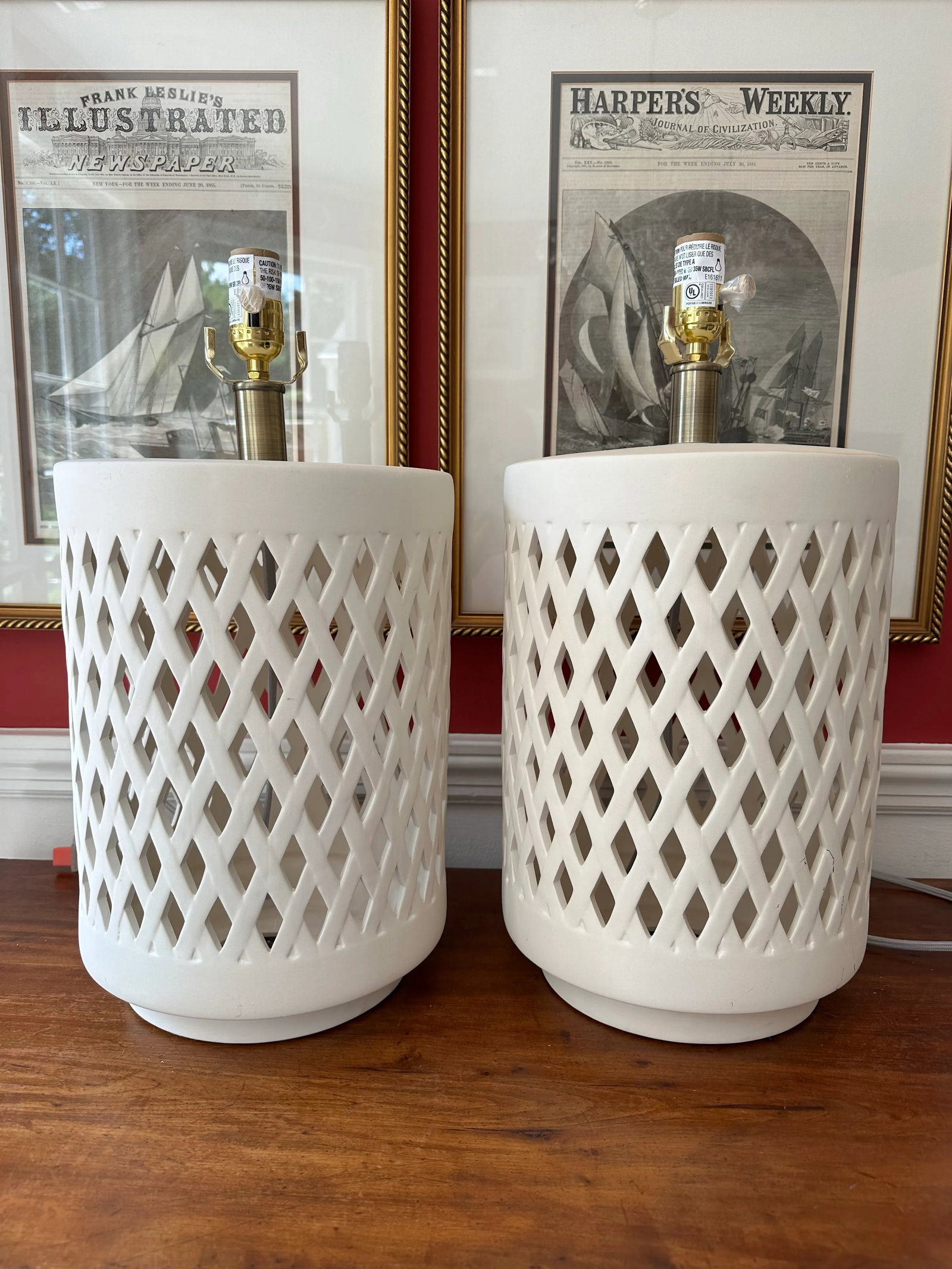 Ray Booth Designs Porous Table Lamps - a Pair - 2