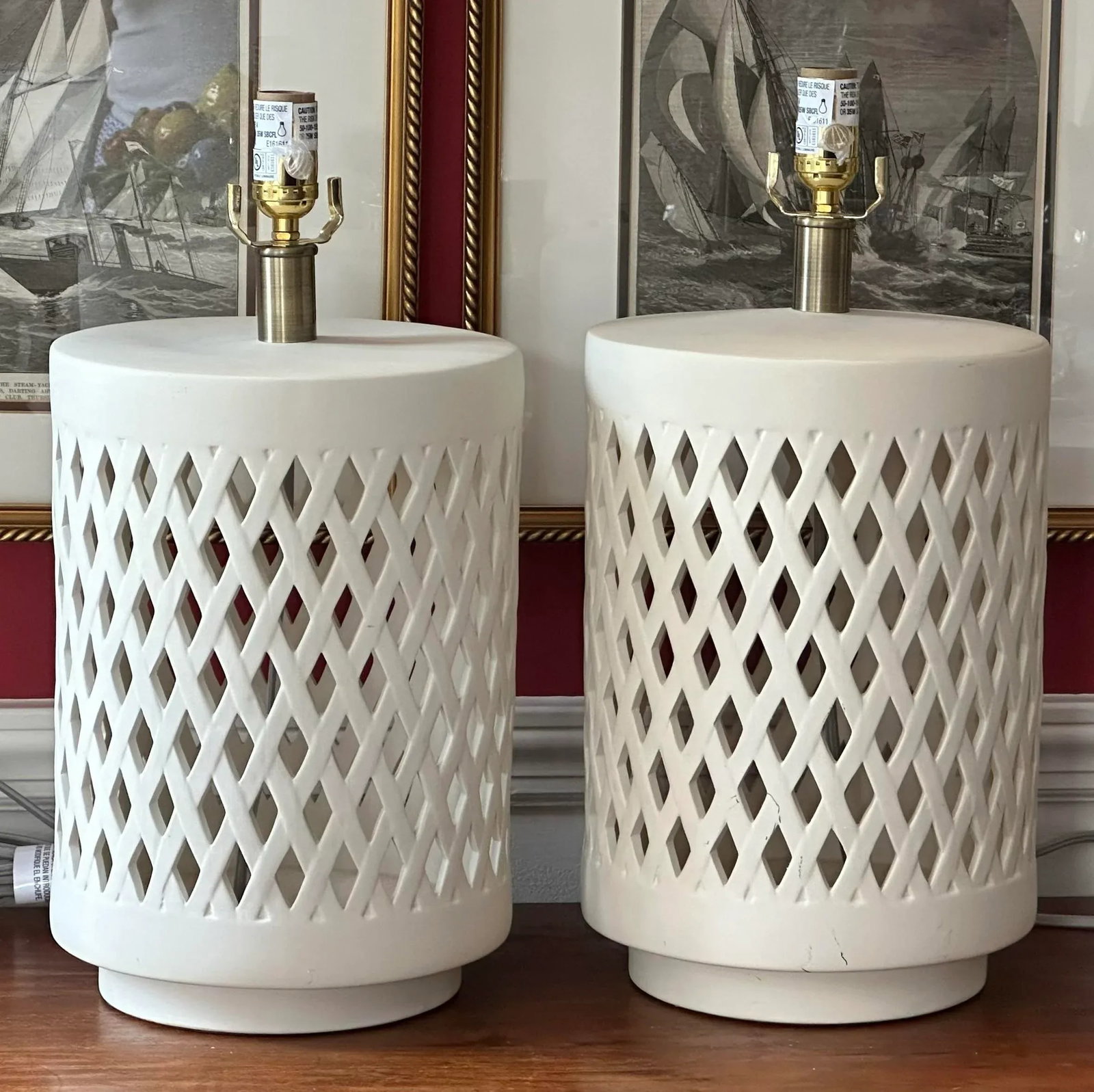 Ray Booth Designs Porous Table Lamps - a Pair - 9
