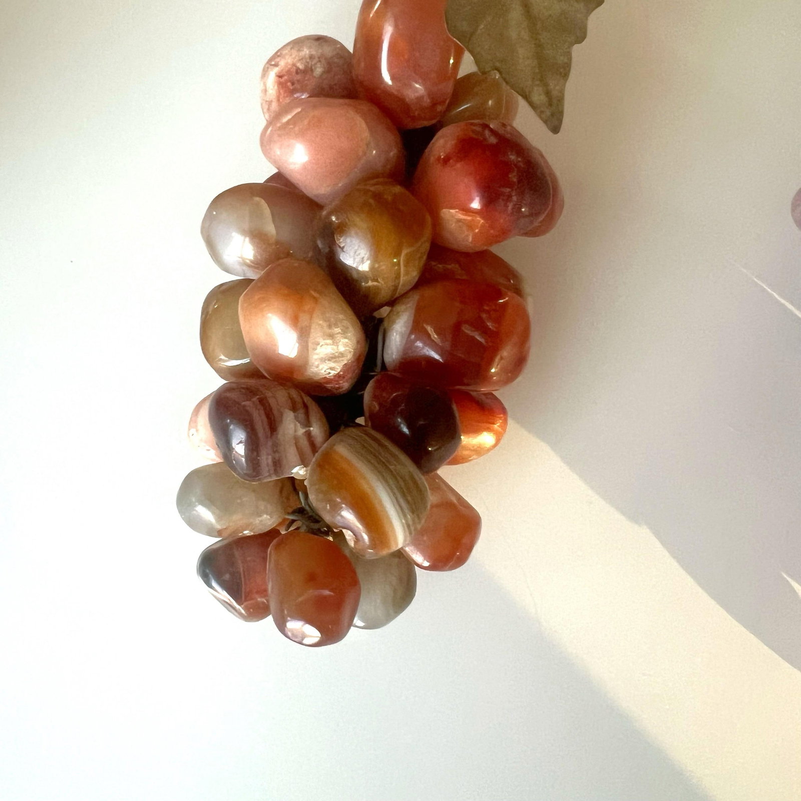 Mid-Century Semi-Precious Stone Grape Clusters - a Pair - 2