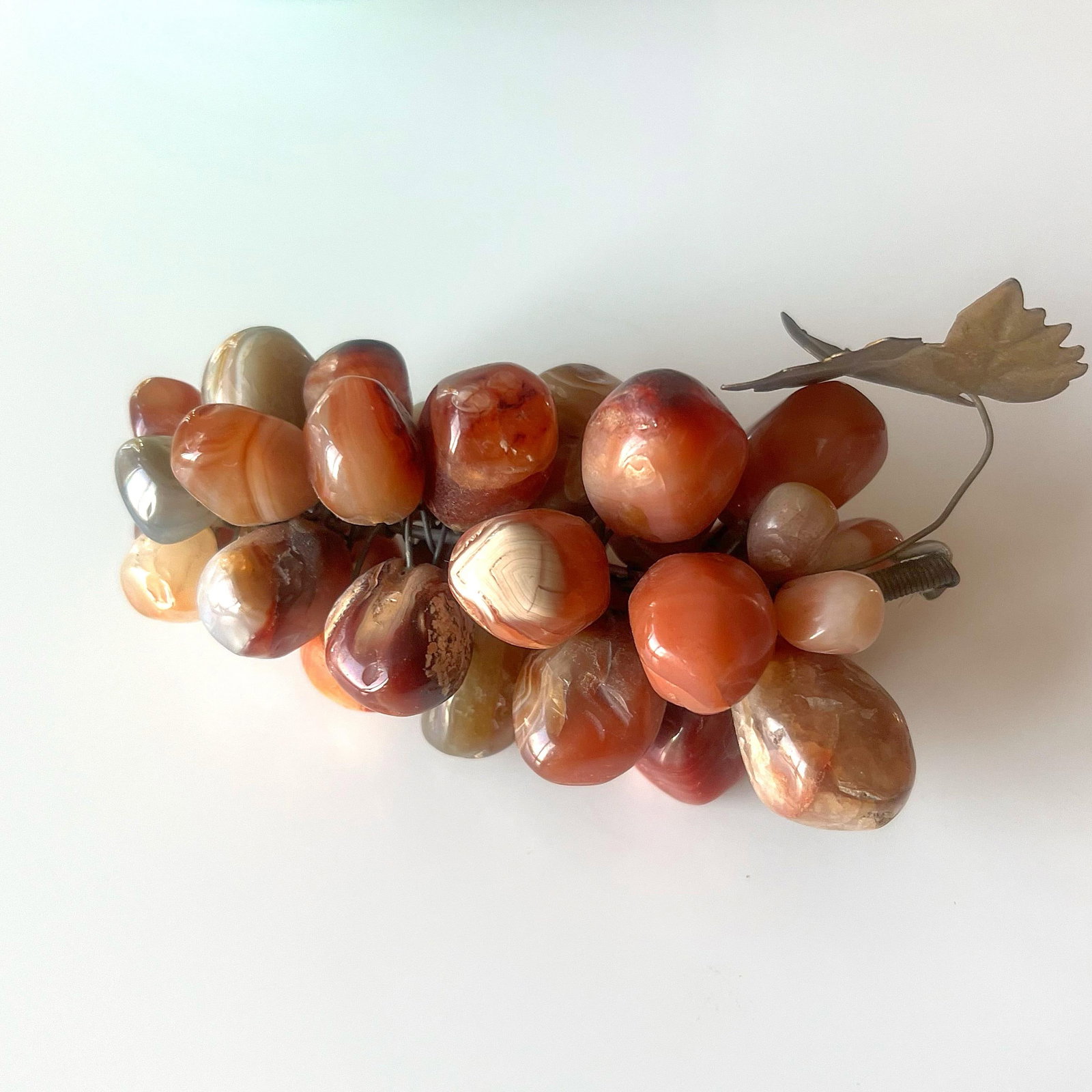 Mid-Century Semi-Precious Stone Grape Clusters - a Pair - 3