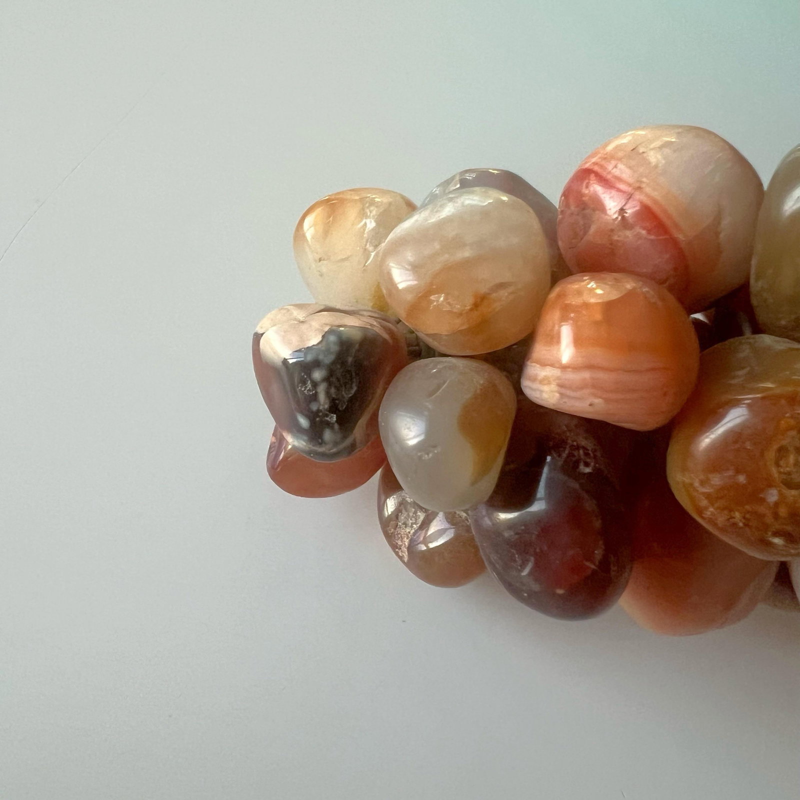 Mid-Century Semi-Precious Stone Grape Clusters - a Pair - 4
