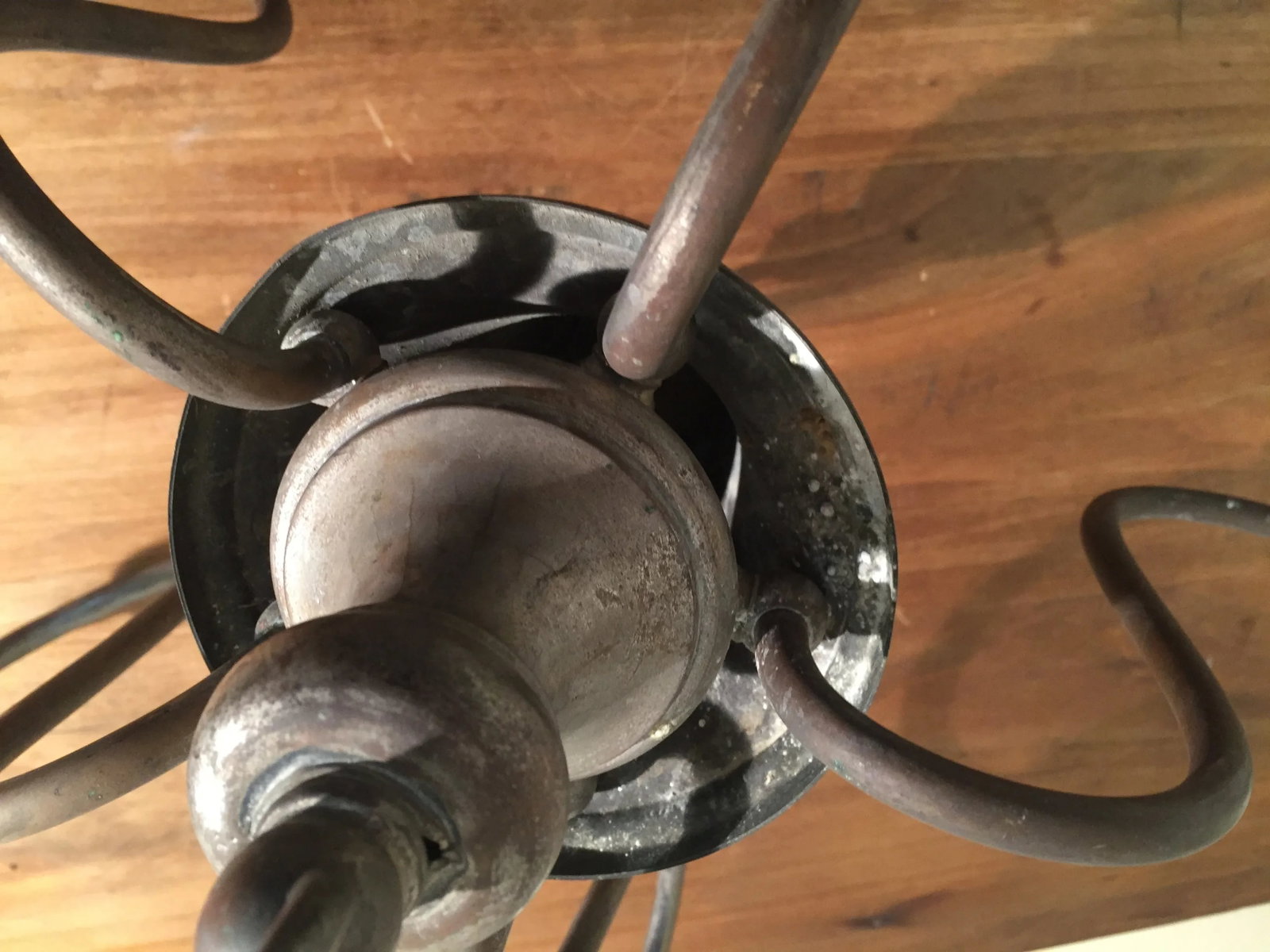 Antique Colonial Candle Chandelier - 10