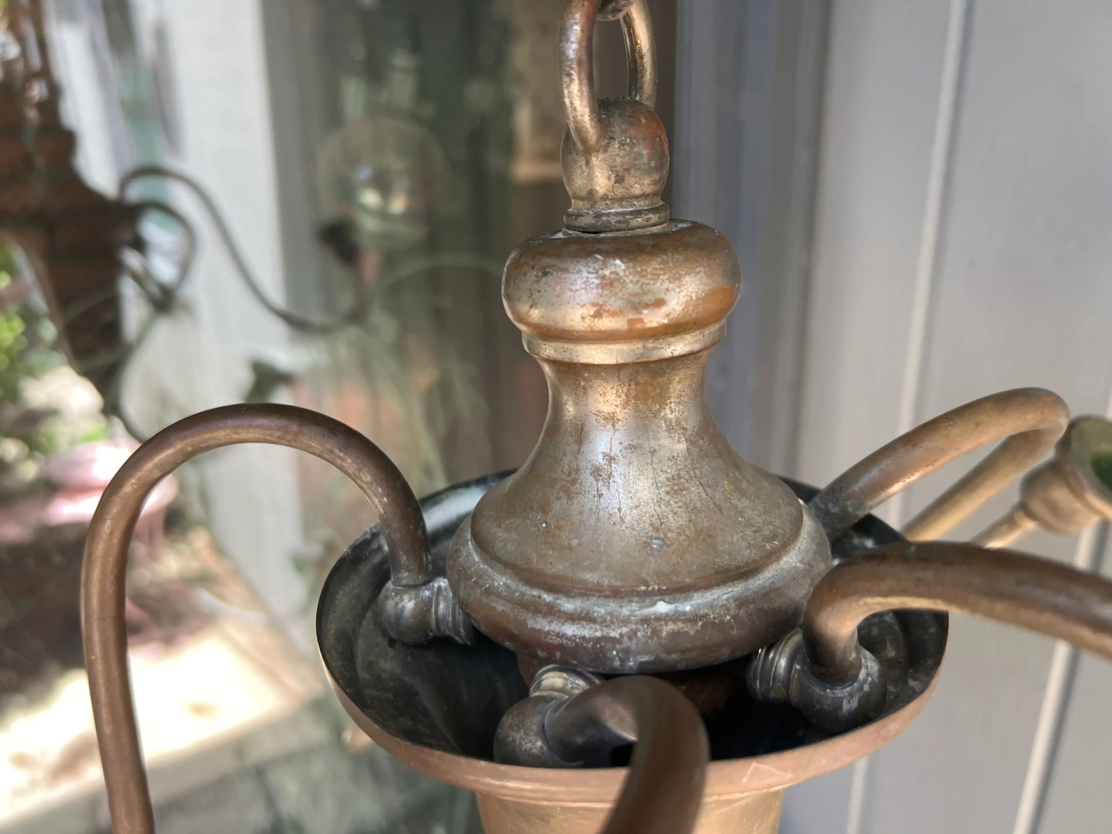 Antique Colonial Candle Chandelier - 12