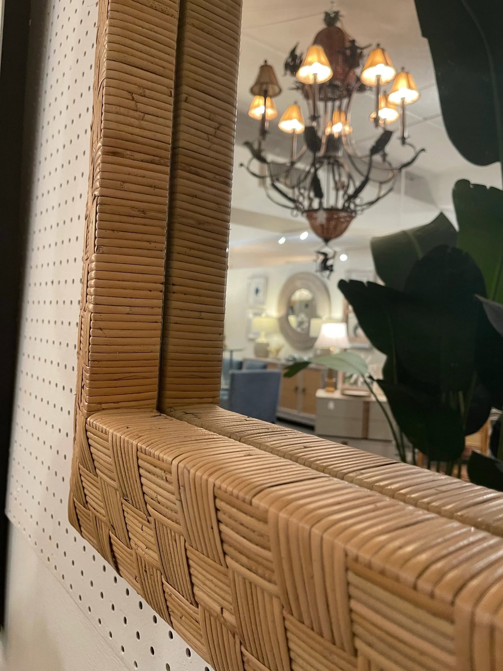 Hand Woven Rattan Mirror - 4