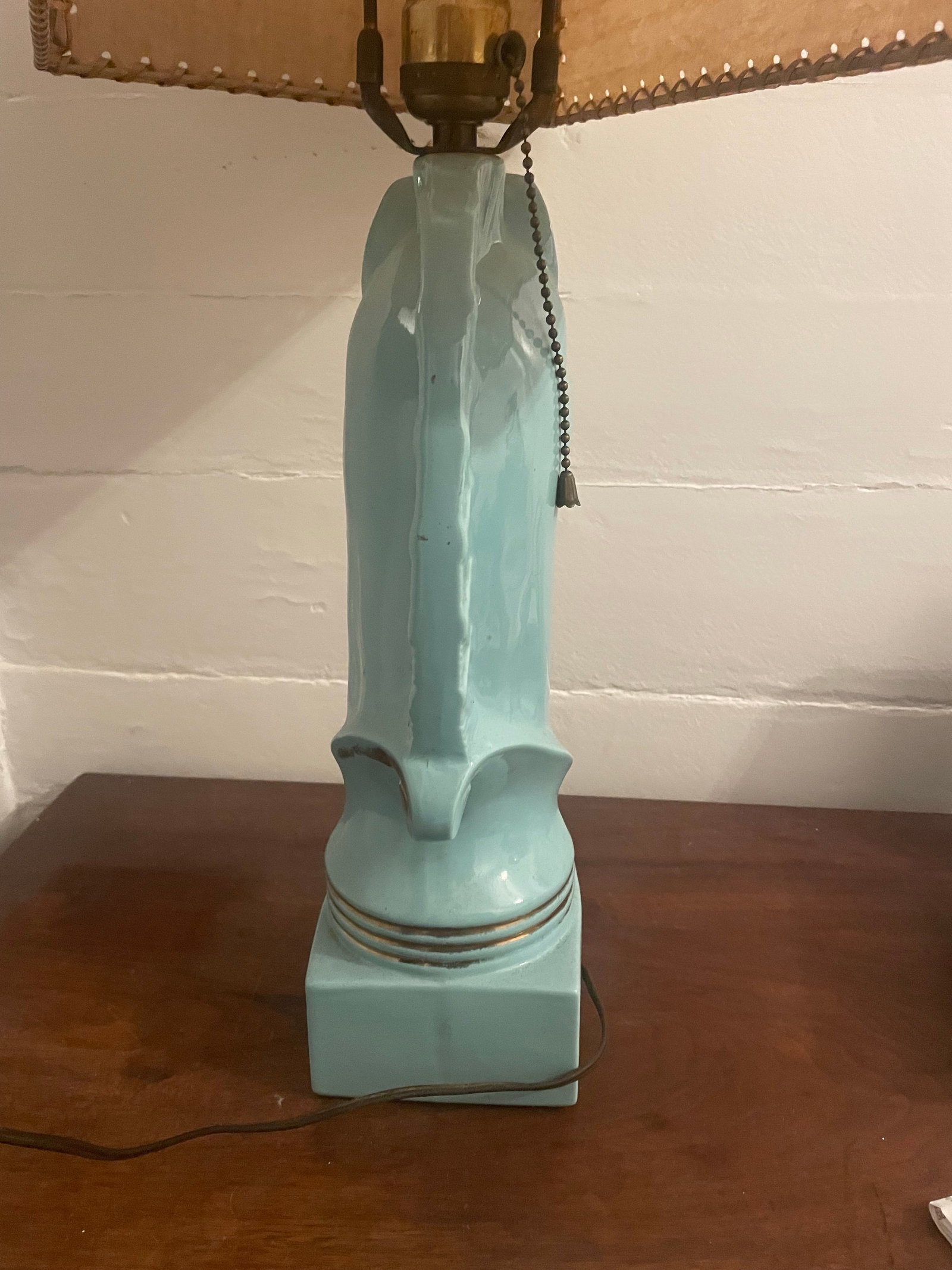 1950's Turquoise Blue Howell Ceramic Horse Lamp - 8