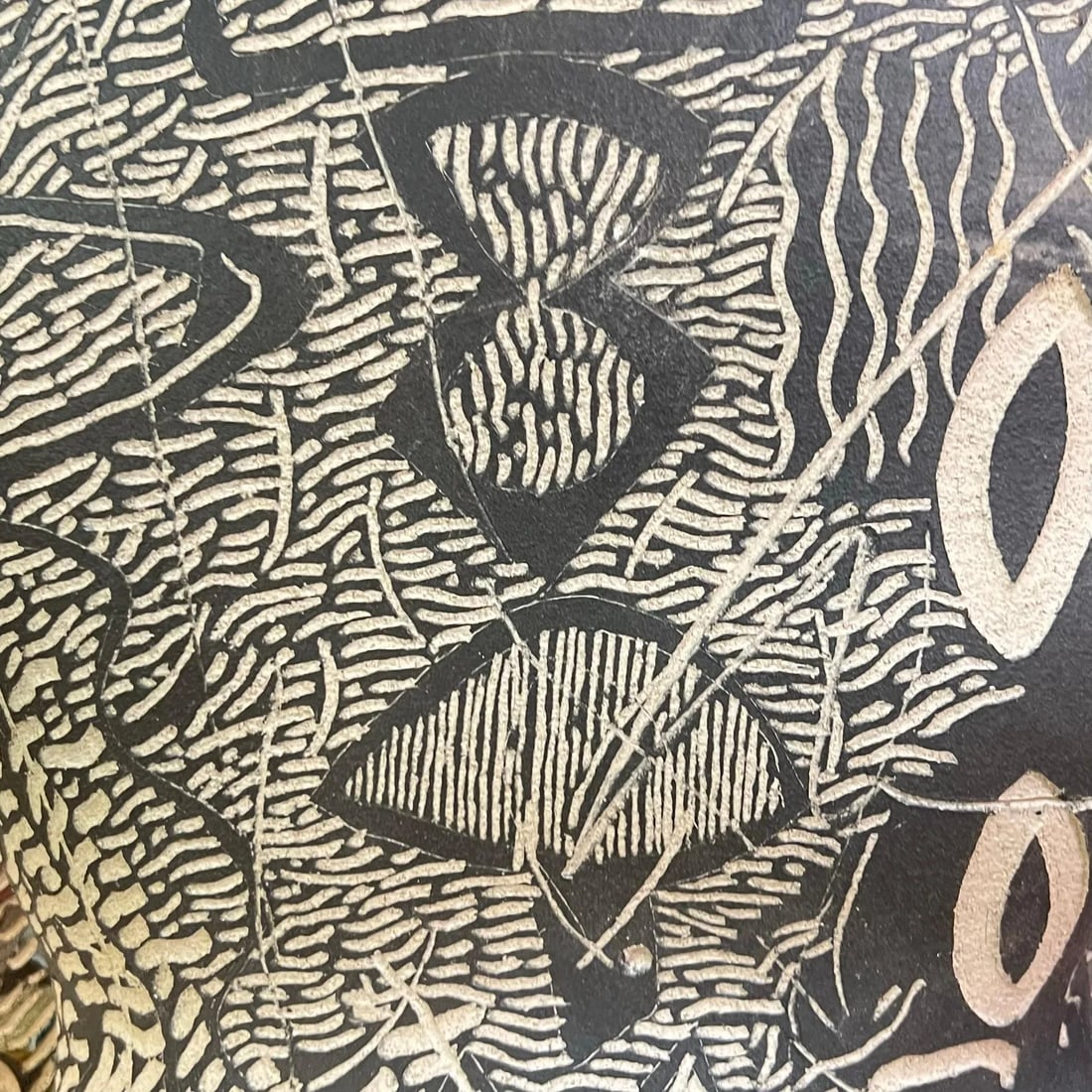 Massive Mid-Century Modern Sgraffito Ceramic Floor Vase - 11