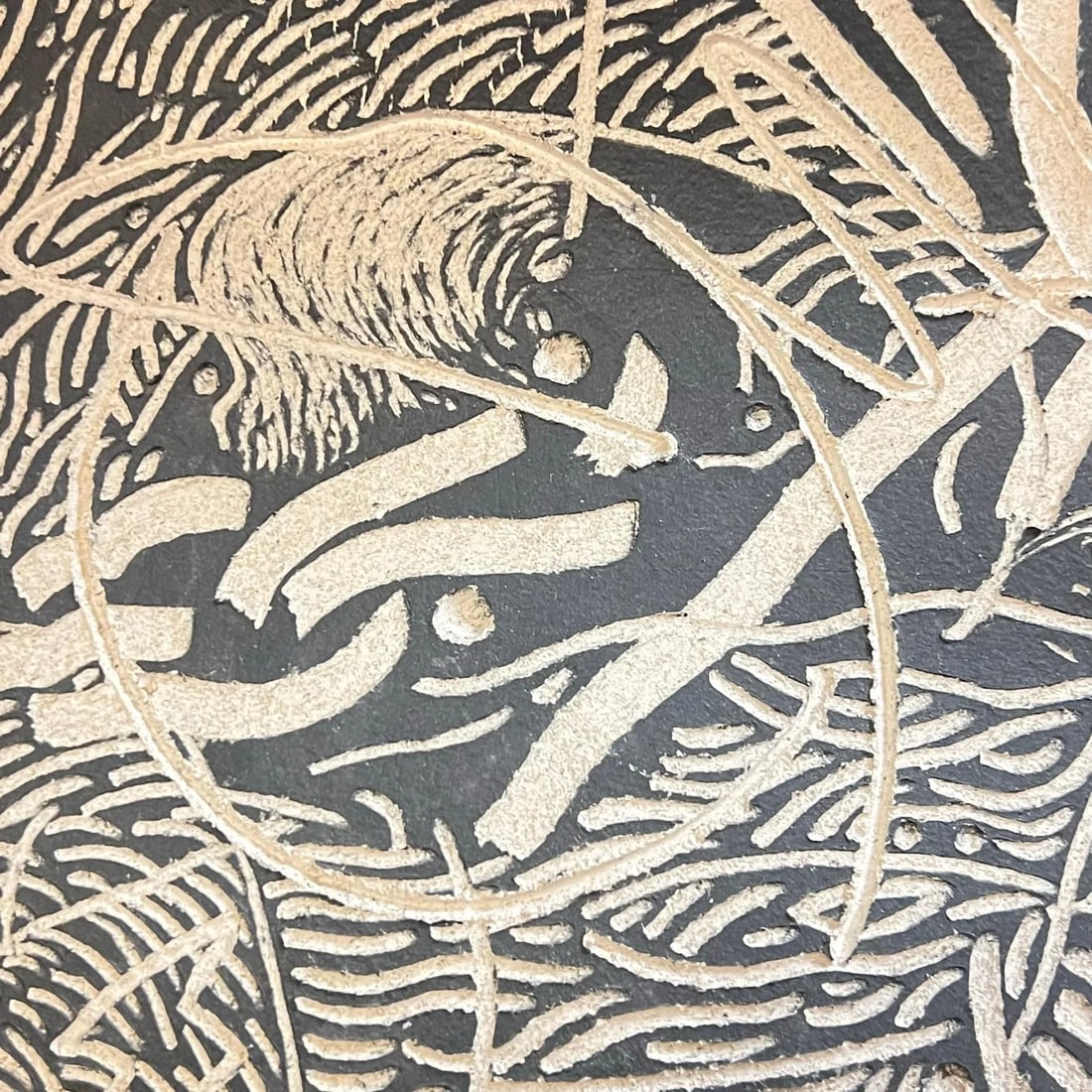 Massive Mid-Century Modern Sgraffito Ceramic Floor Vase - 6