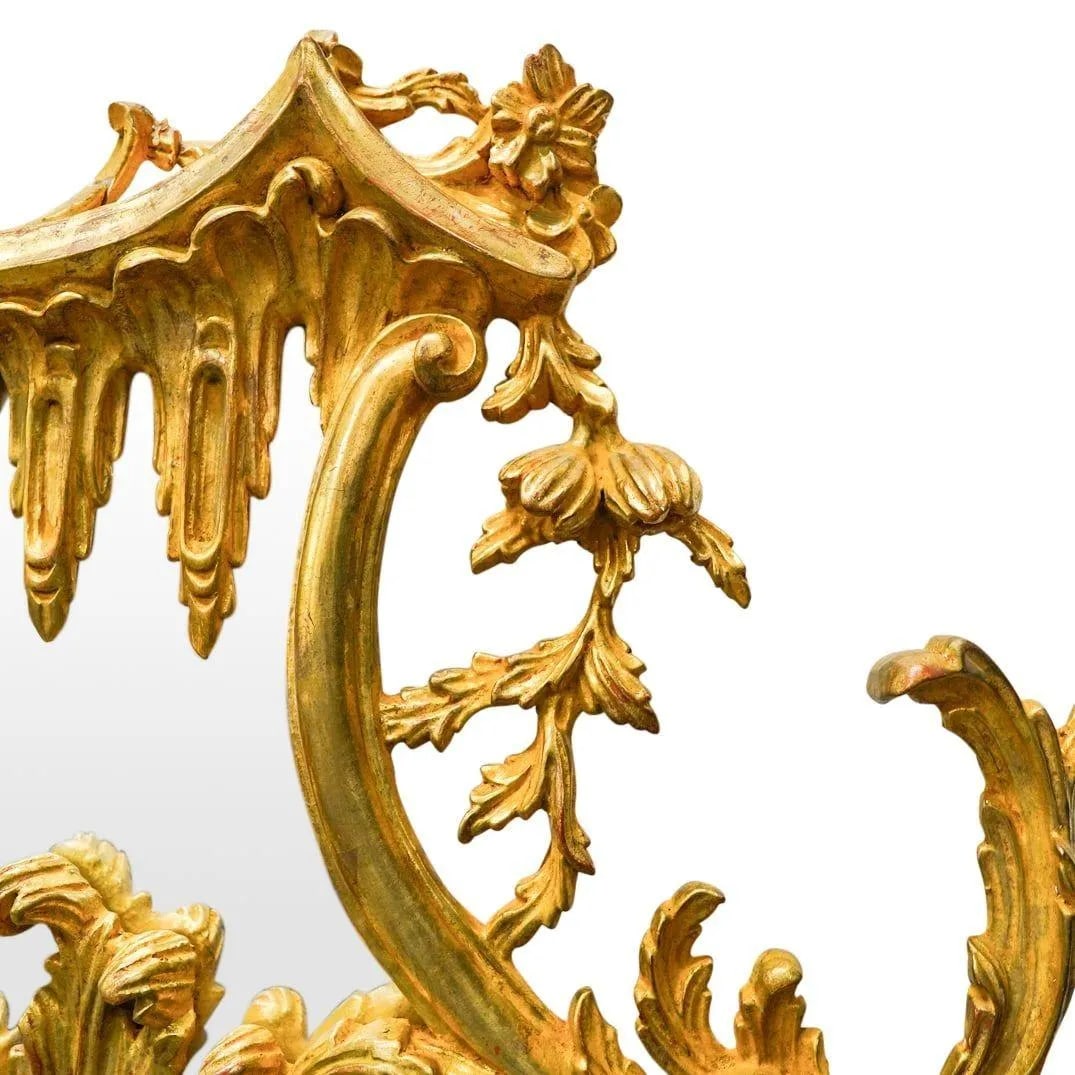 Very large vintage Italian Rococo Chinoiserie Giltwood Mirror - 3