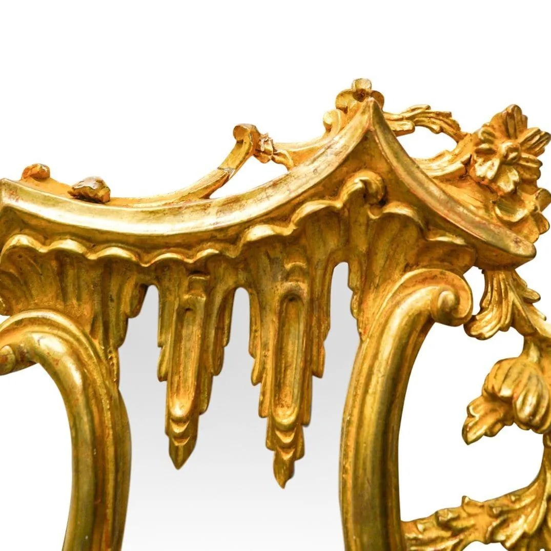 Very large vintage Italian Rococo Chinoiserie Giltwood Mirror - 4