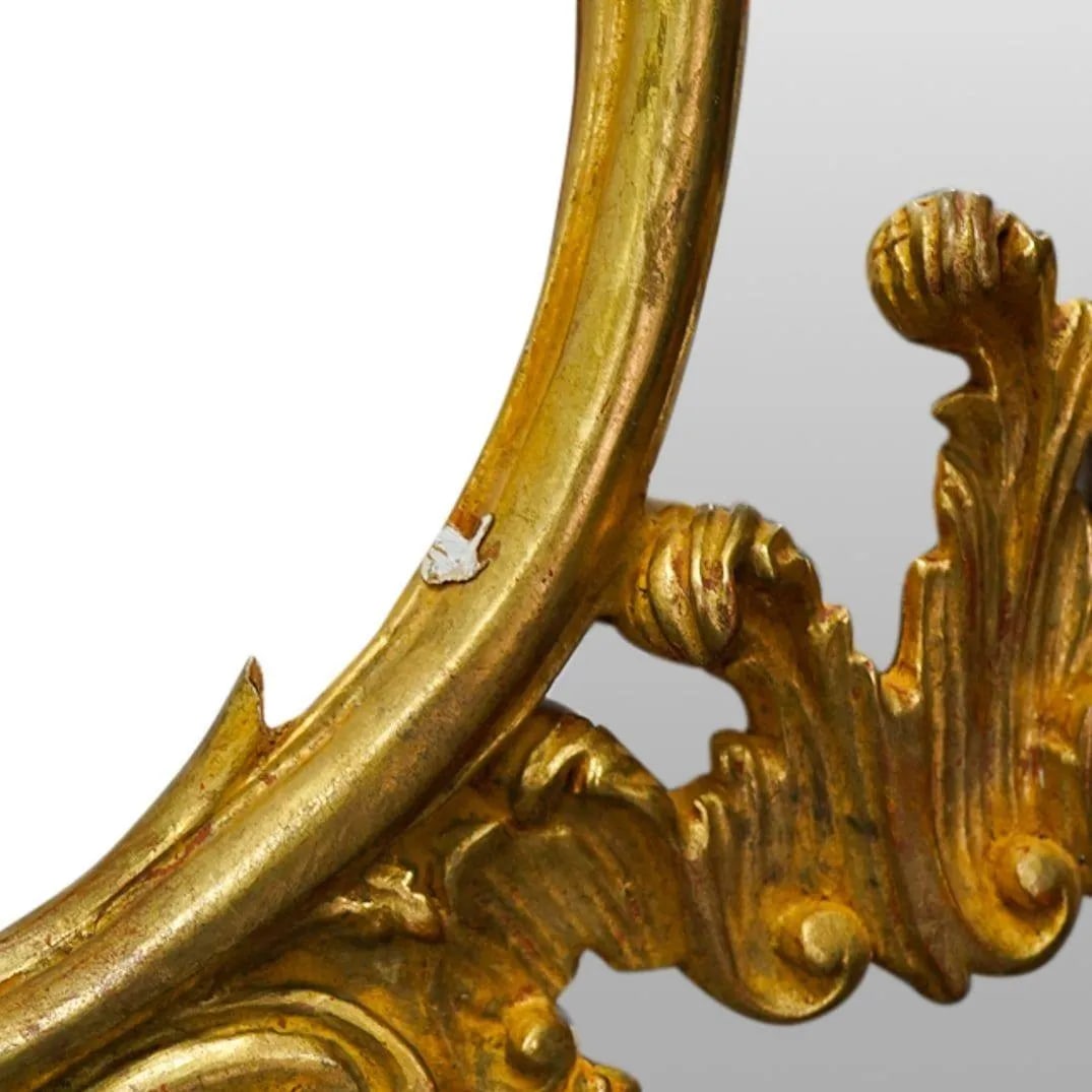 Very large vintage Italian Rococo Chinoiserie Giltwood Mirror - 5