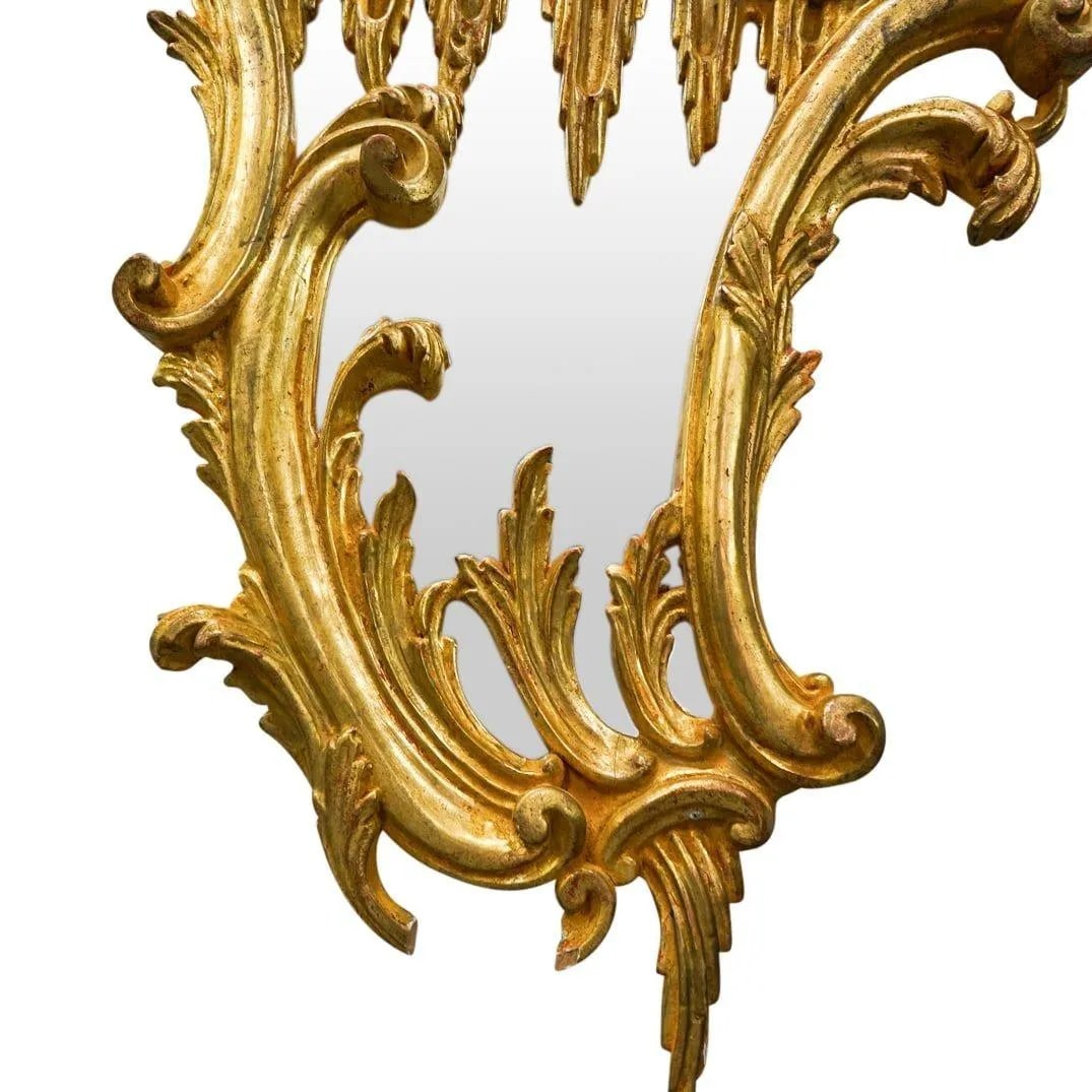 Very large vintage Italian Rococo Chinoiserie Giltwood Mirror - 7