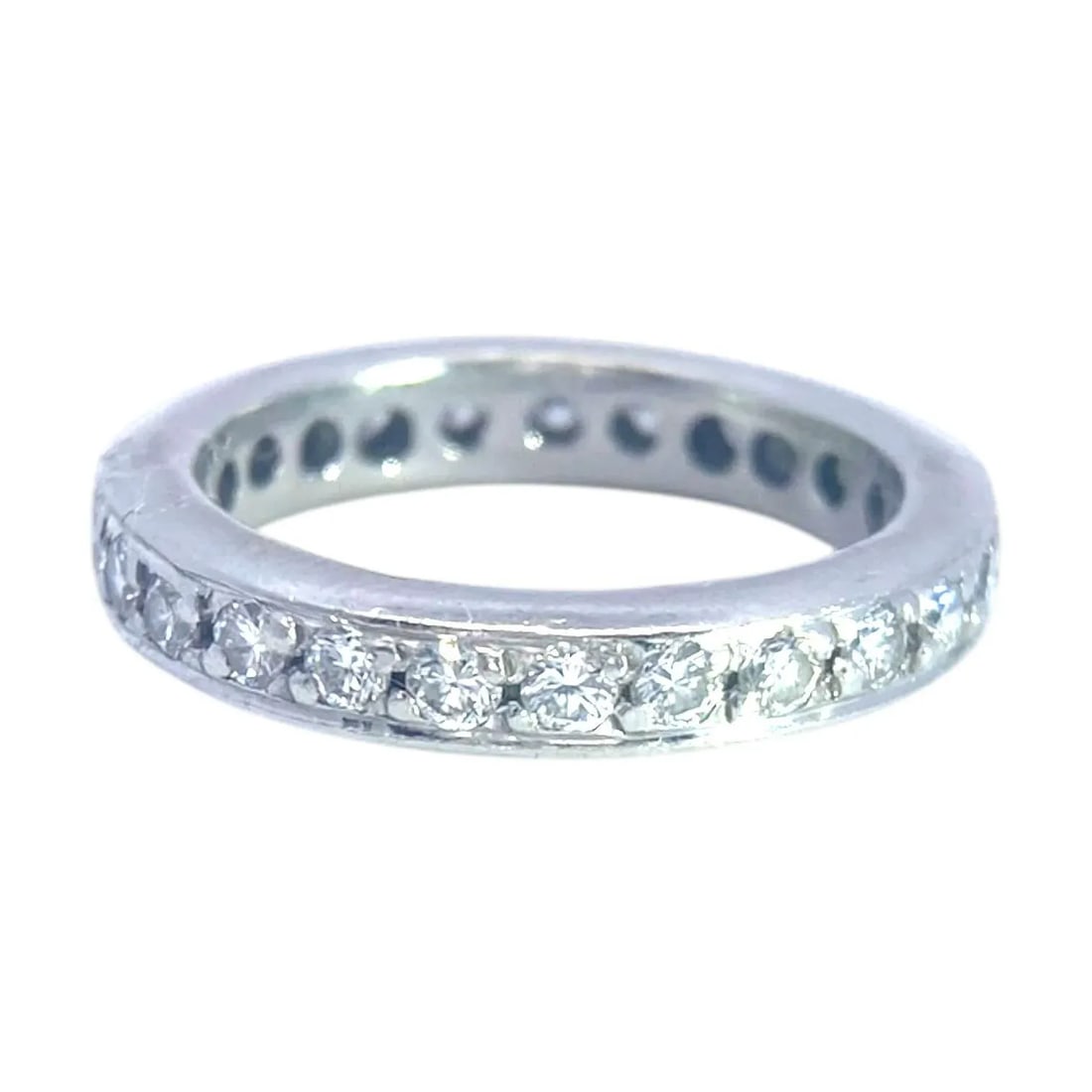 Platinum Diamond Eternity Band Ring Size 7 - 5