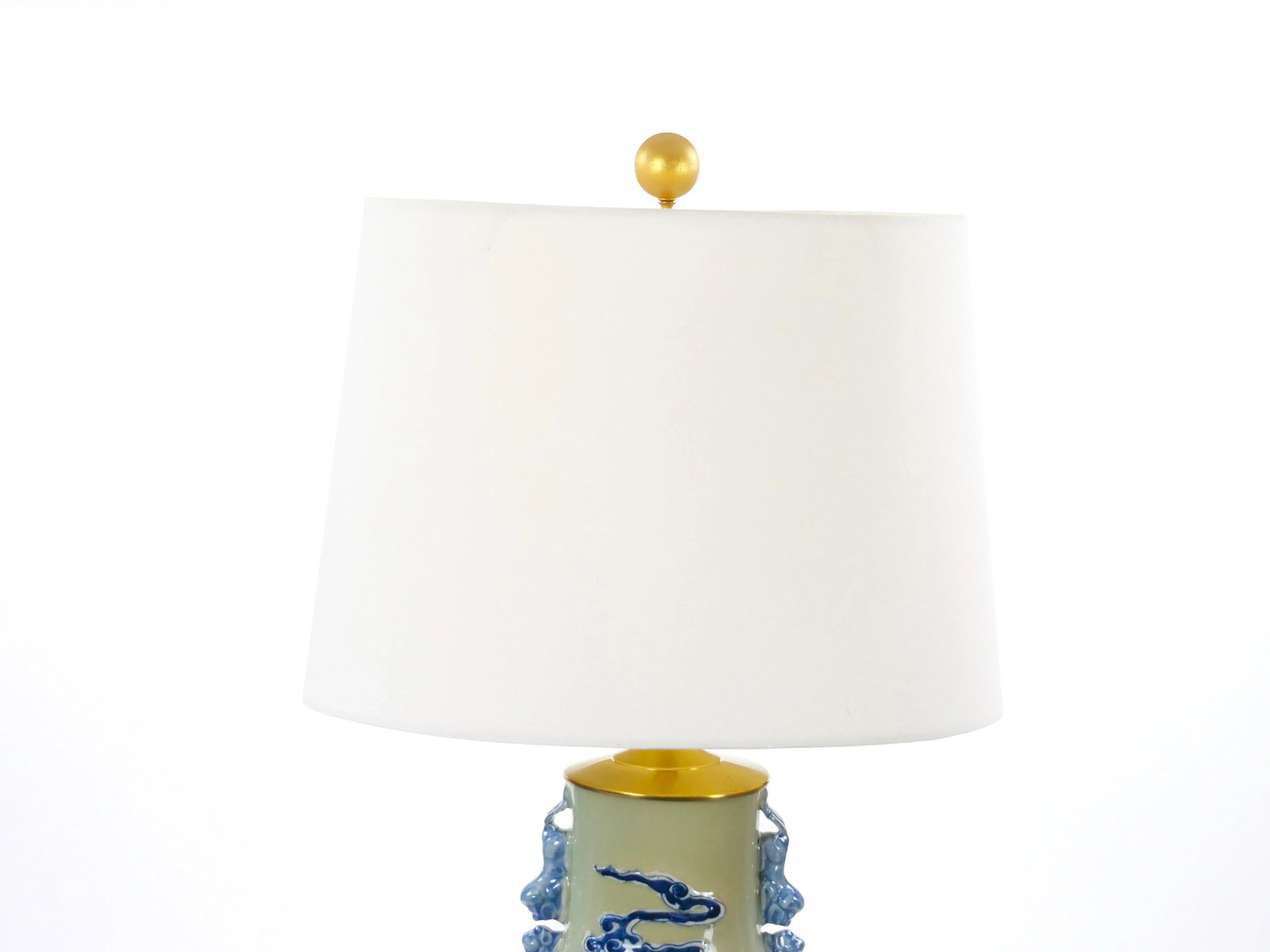 20th Century Tall Chinese Export Chinoiserie Table Lamp / Hand-Painted Details - 10