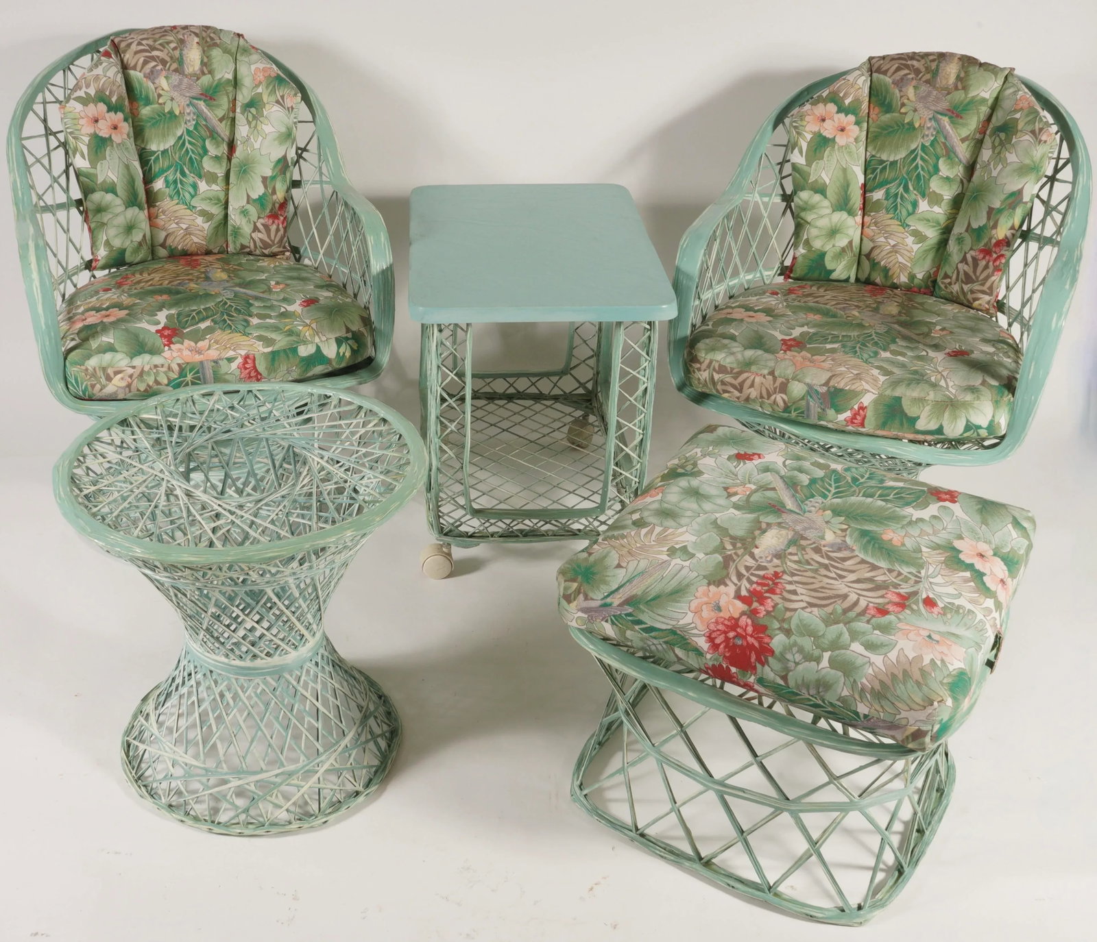 Vintage Spun Fiberglass Patio Furniture Set in the Style of Russell Woodard, 5 Pieces - 2