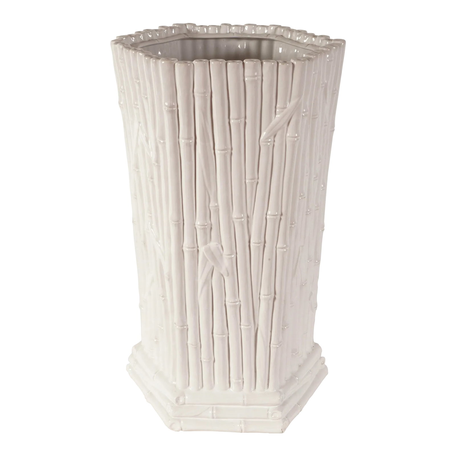 Mid 20th Century Vintage Italian Chinoiserie Faux Bamboo Ceramic Umbrella Stand (1 of 12)