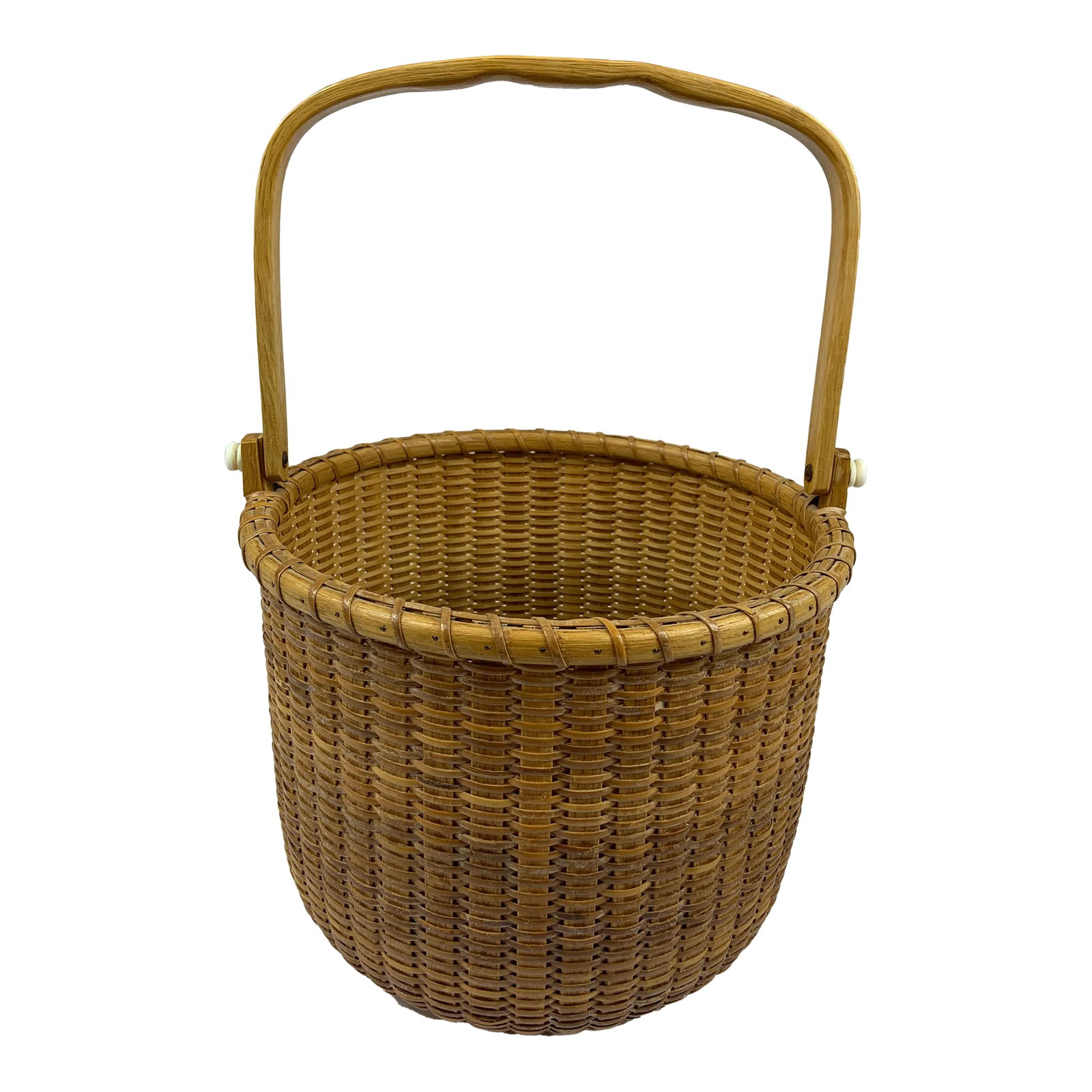 Gerald (Gl) Brown Nantucket Lightship "Cross Rip Jr" Basket (Signed) Vintage 1980s (1 of 8)