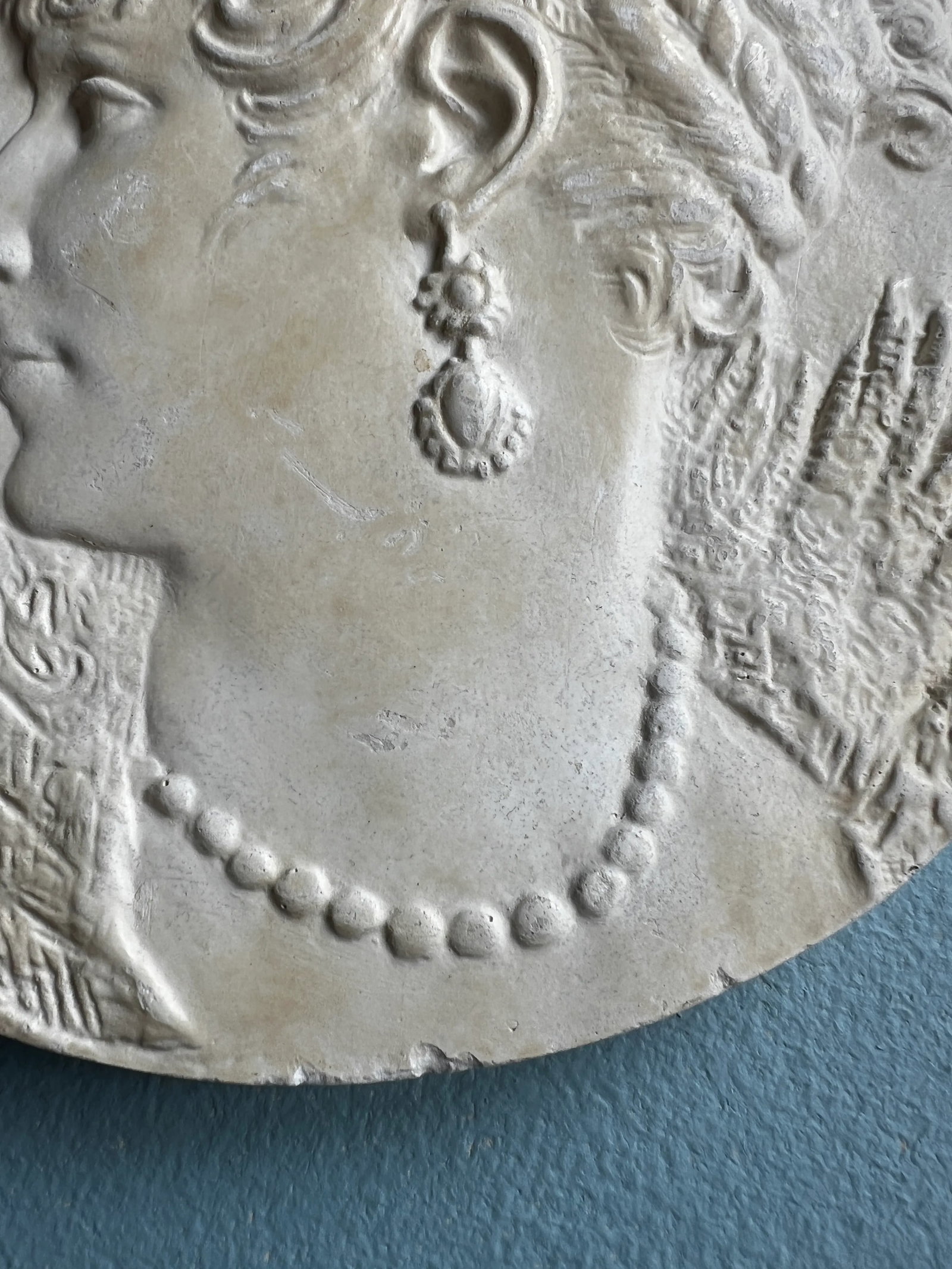 1950s Napoleon and Josephine Bonaparte Plaster Medallion Plaques - a Pair - 4