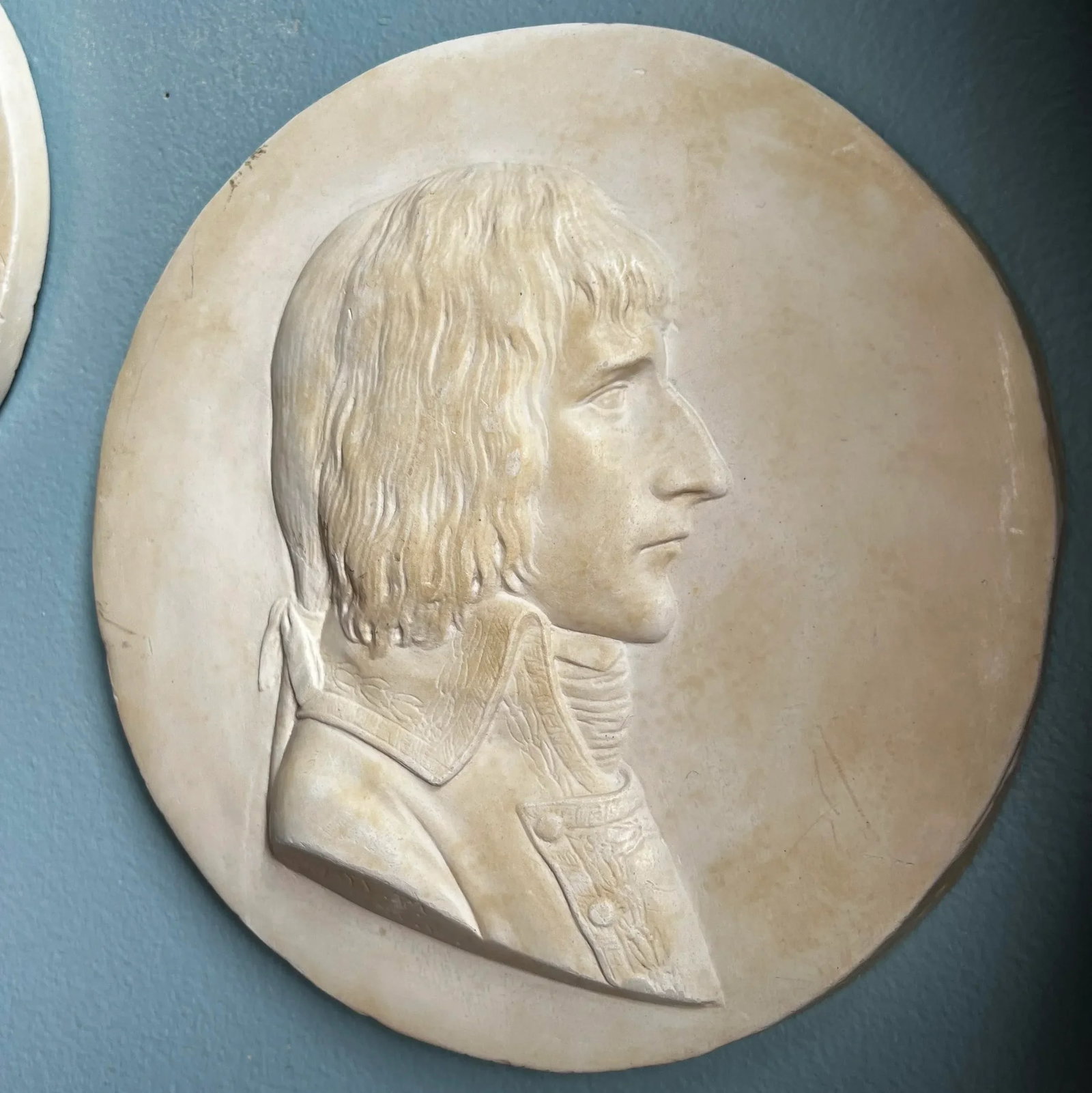 1950s Napoleon and Josephine Bonaparte Plaster Medallion Plaques - a Pair - 8