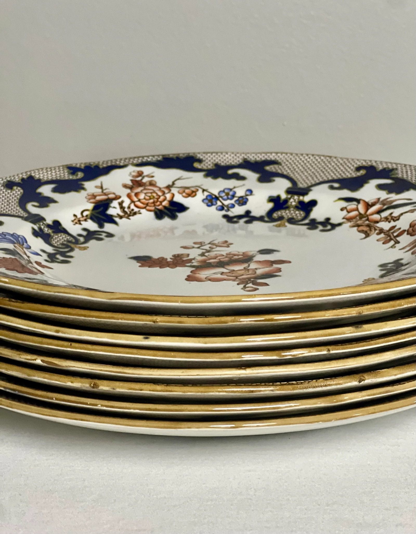 Set of 8 Antique Minton Imari Style Dinner Plates, 1910 - 6