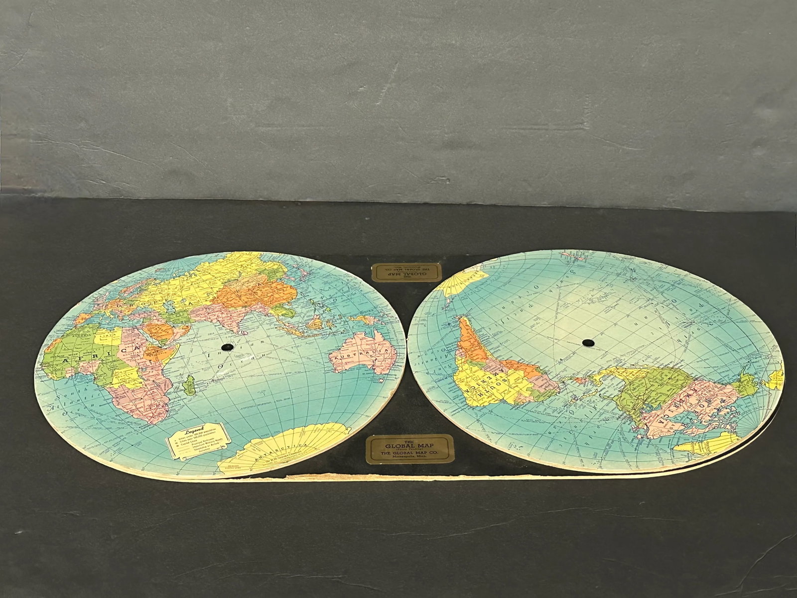 Vintage 1930s World Map Decor - 2