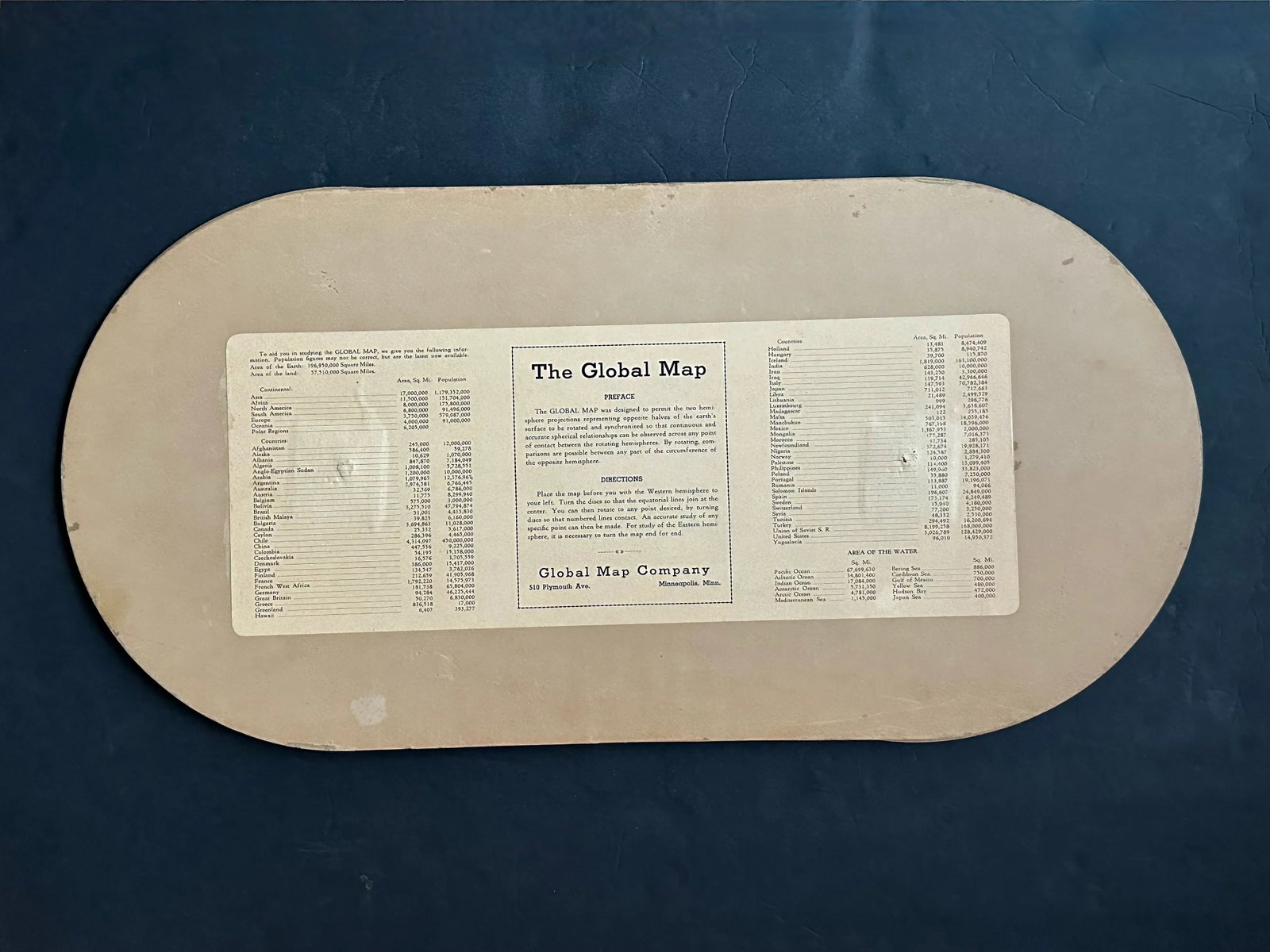 Vintage 1930s World Map Decor - 5