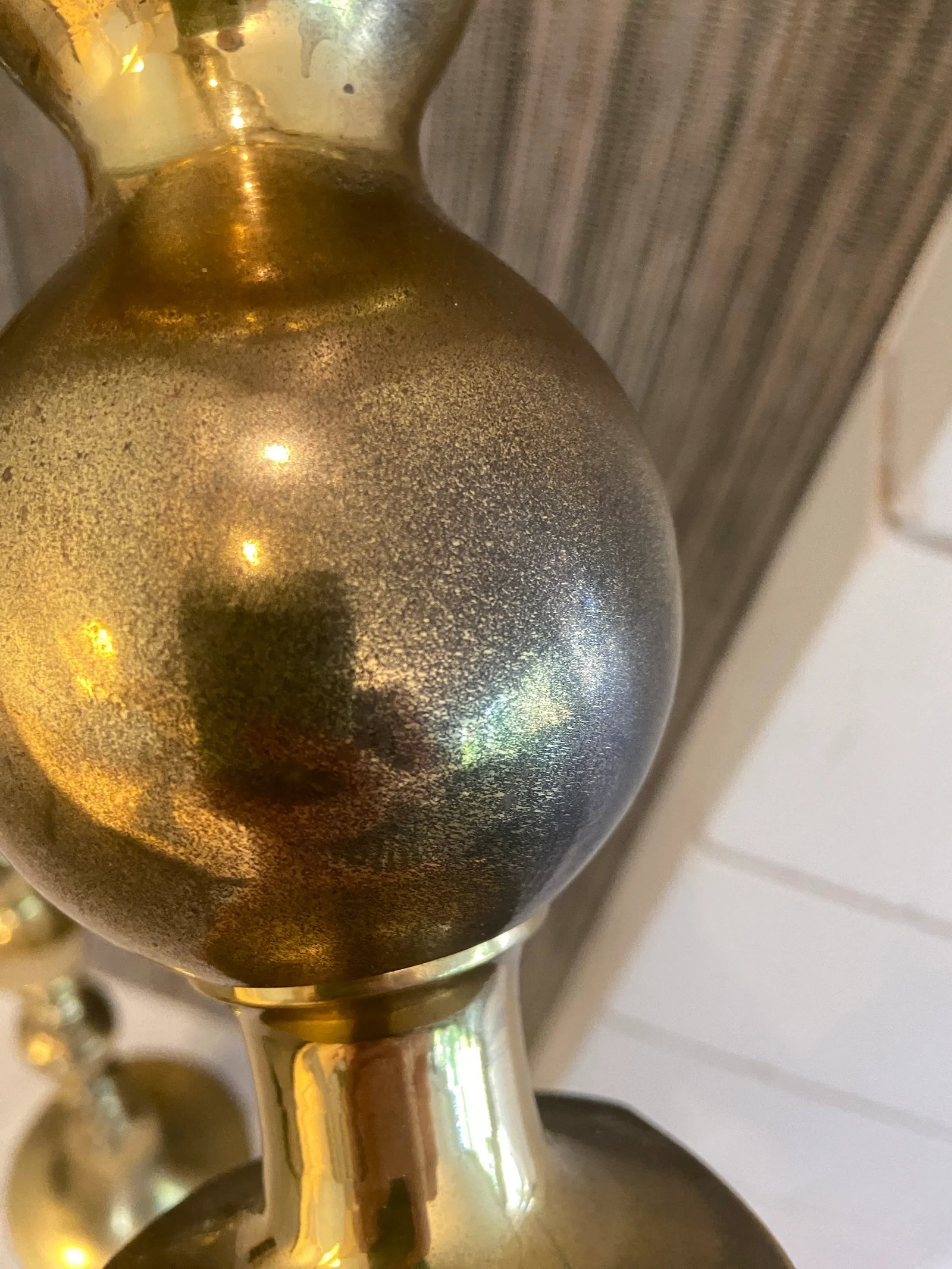 Monumental Pair of Mid 20th Century Brass Floor Candleholders - 10