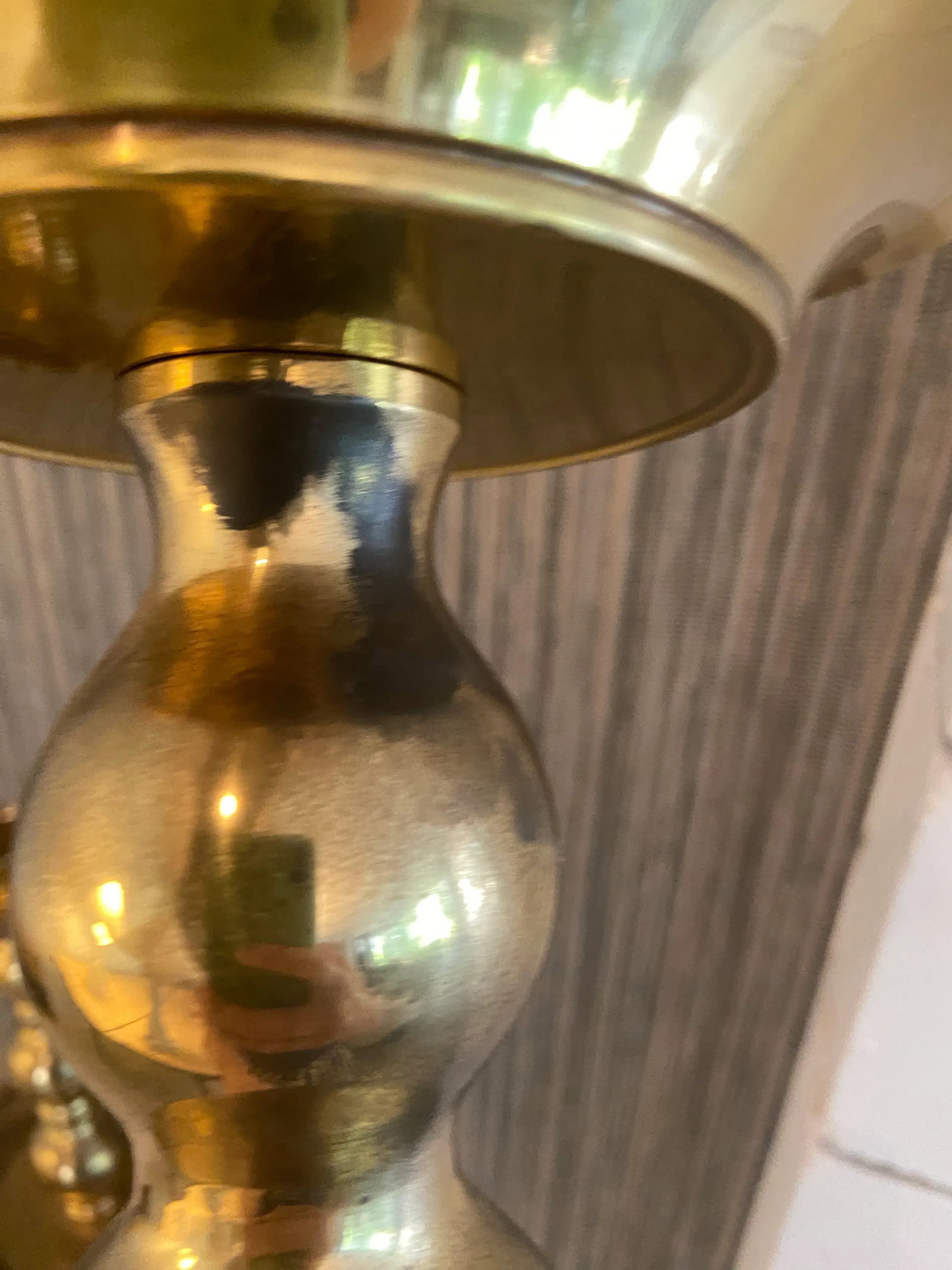 Monumental Pair of Mid 20th Century Brass Floor Candleholders - 11