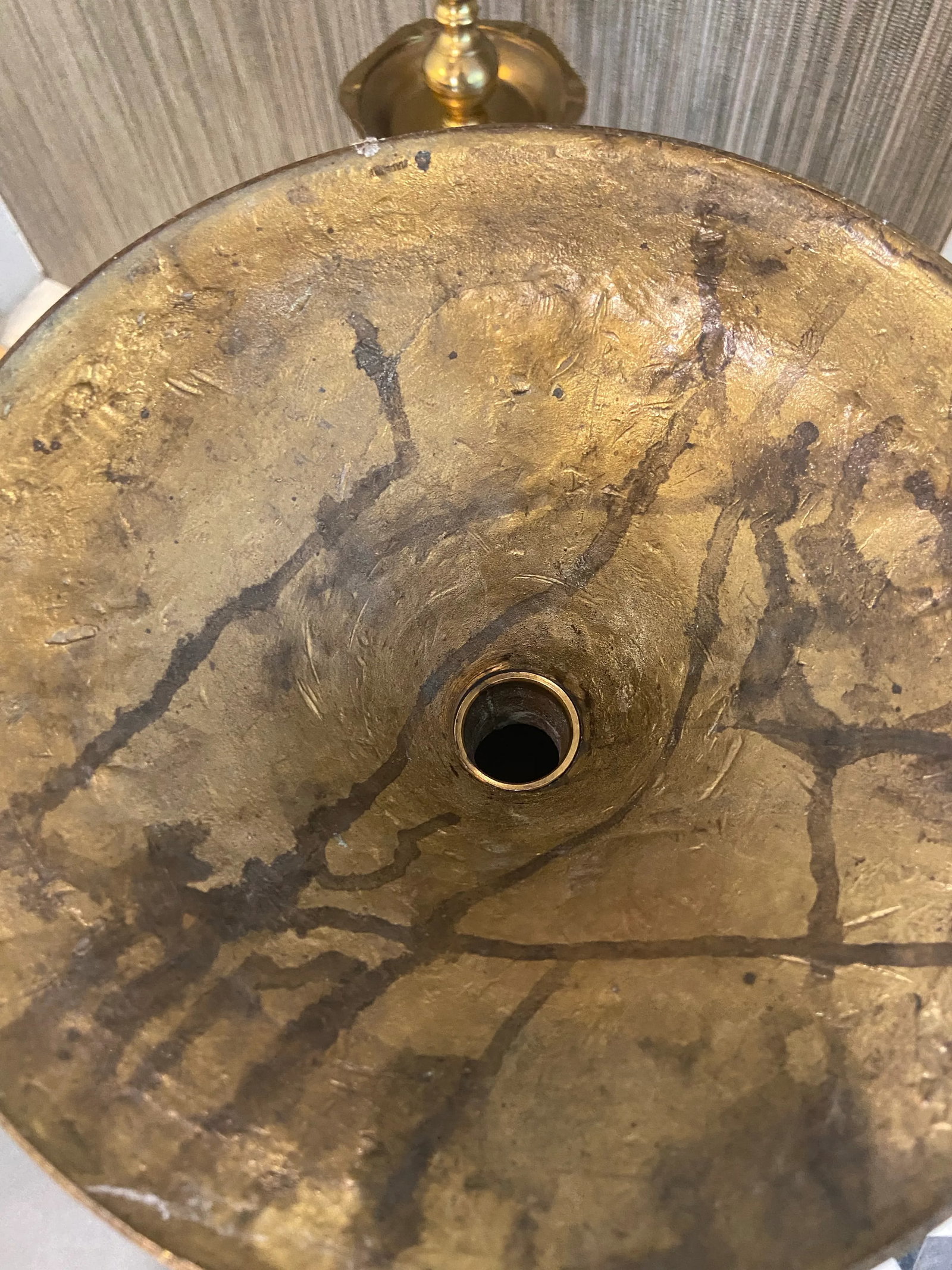 Monumental Pair of Mid 20th Century Brass Floor Candleholders - 9