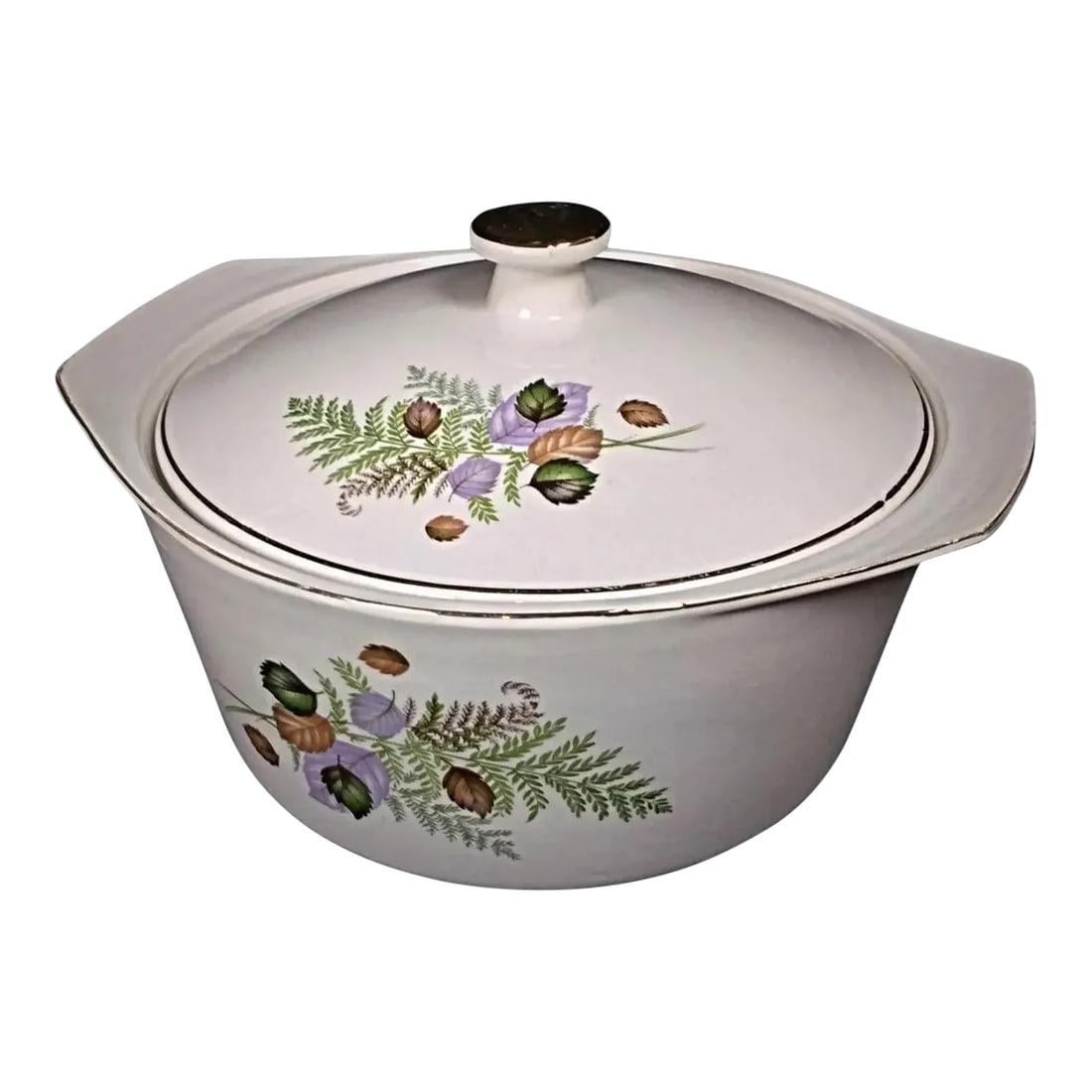 Antique Floral Faience Soup Tureen by Digoin Sarreguemines Thai (1 of 9)