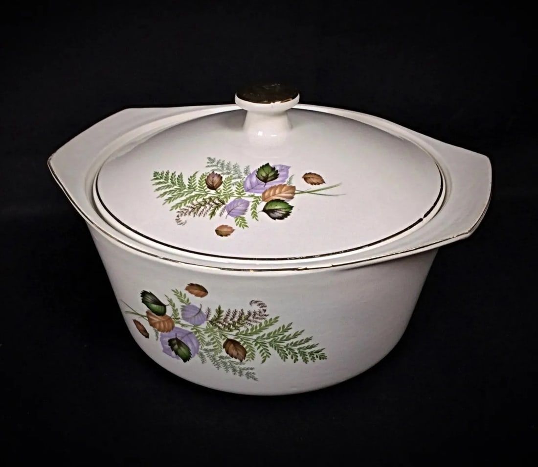 Antique Floral Faience Soup Tureen by Digoin Sarreguemines Thai - 5